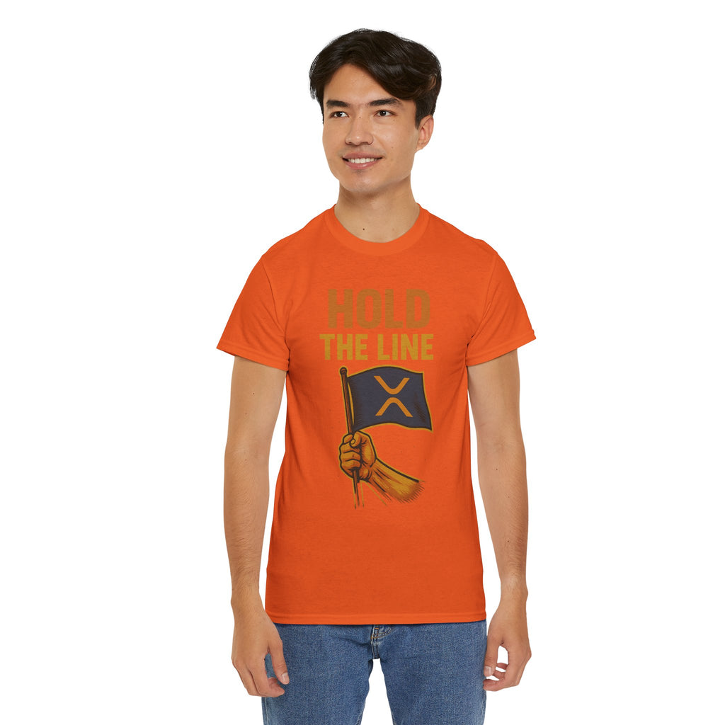 Hold The Line Tee — Bold Flag Graphic Cryptocurrency XRP Shirt