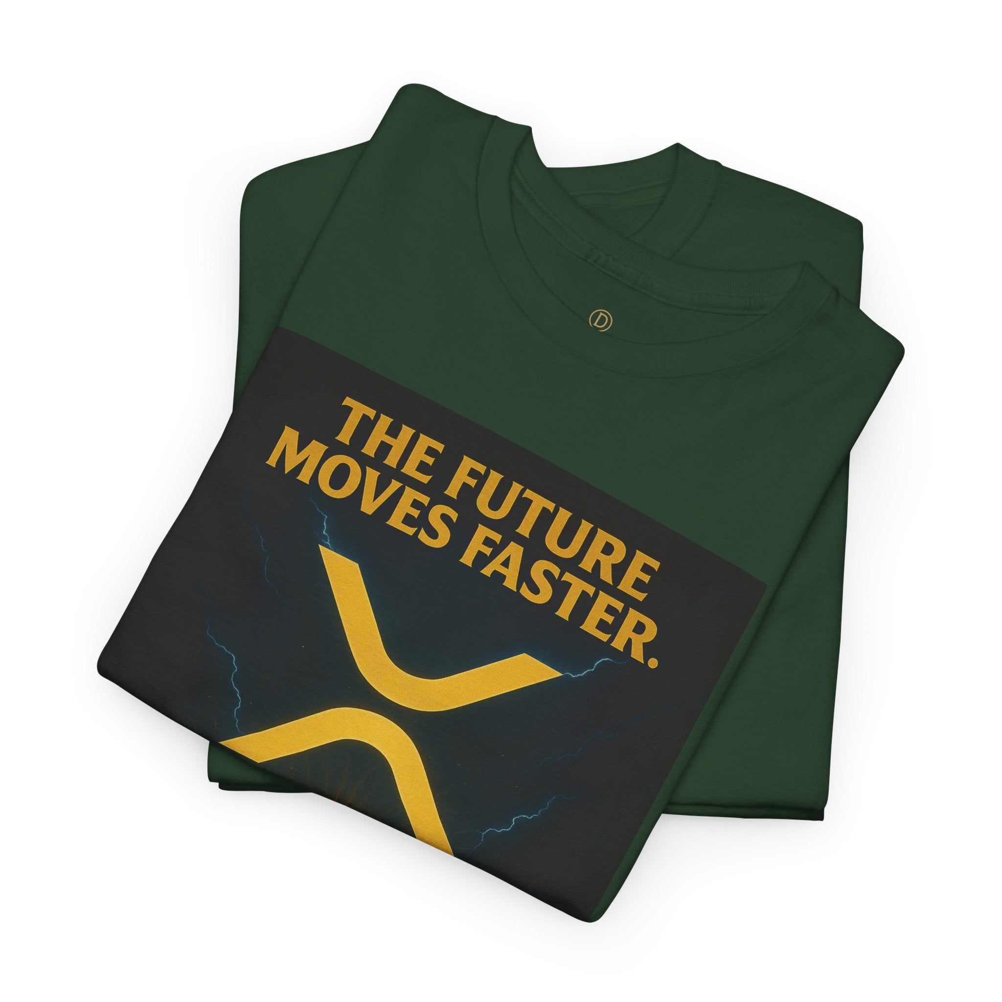 XRP Swift Crypto T-Shirt — “The Future Moves Faster” XRP Over Swift Tee