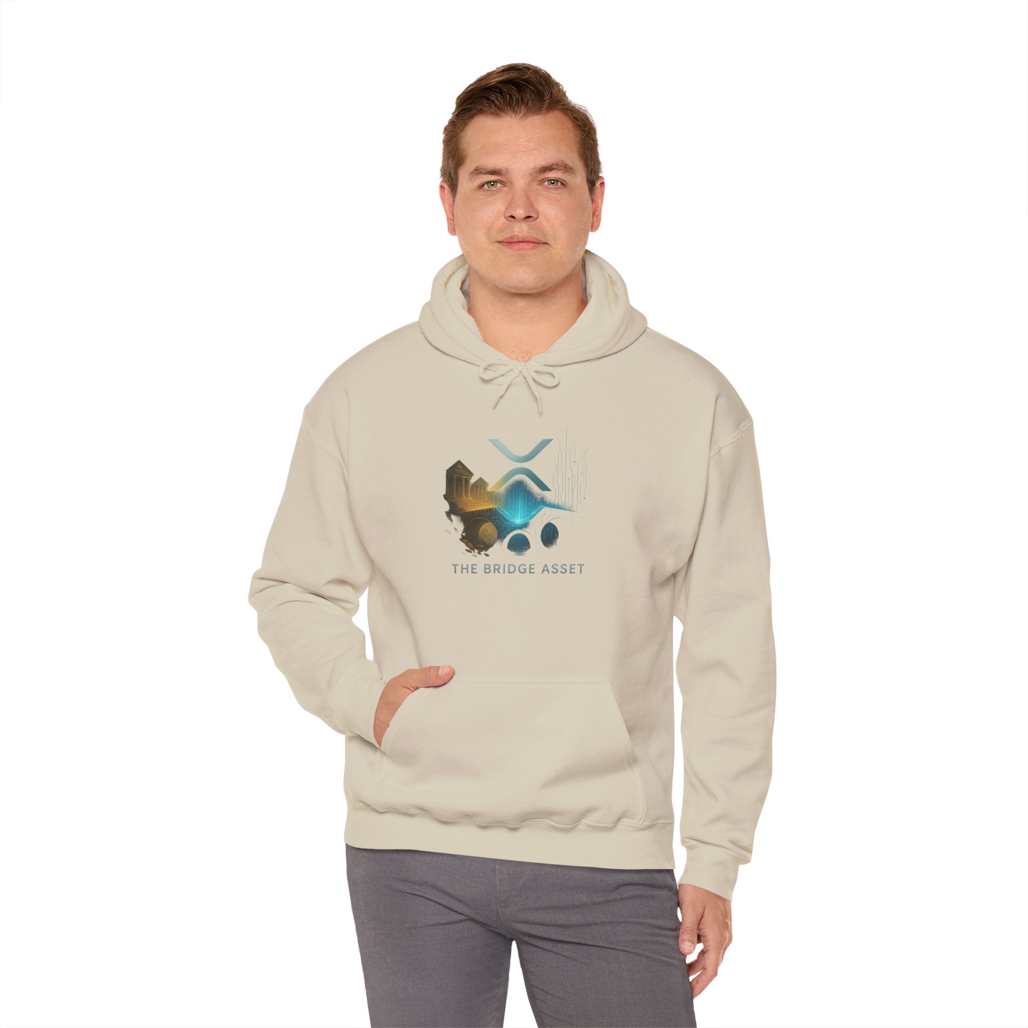 Bridge Asset Logo Hoodie — Minimal Crypto XRP Design