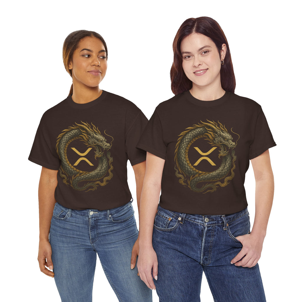 Dragon XRP Logo T-Shirt — Crypto XRP Circle Dragon Graphic Tee