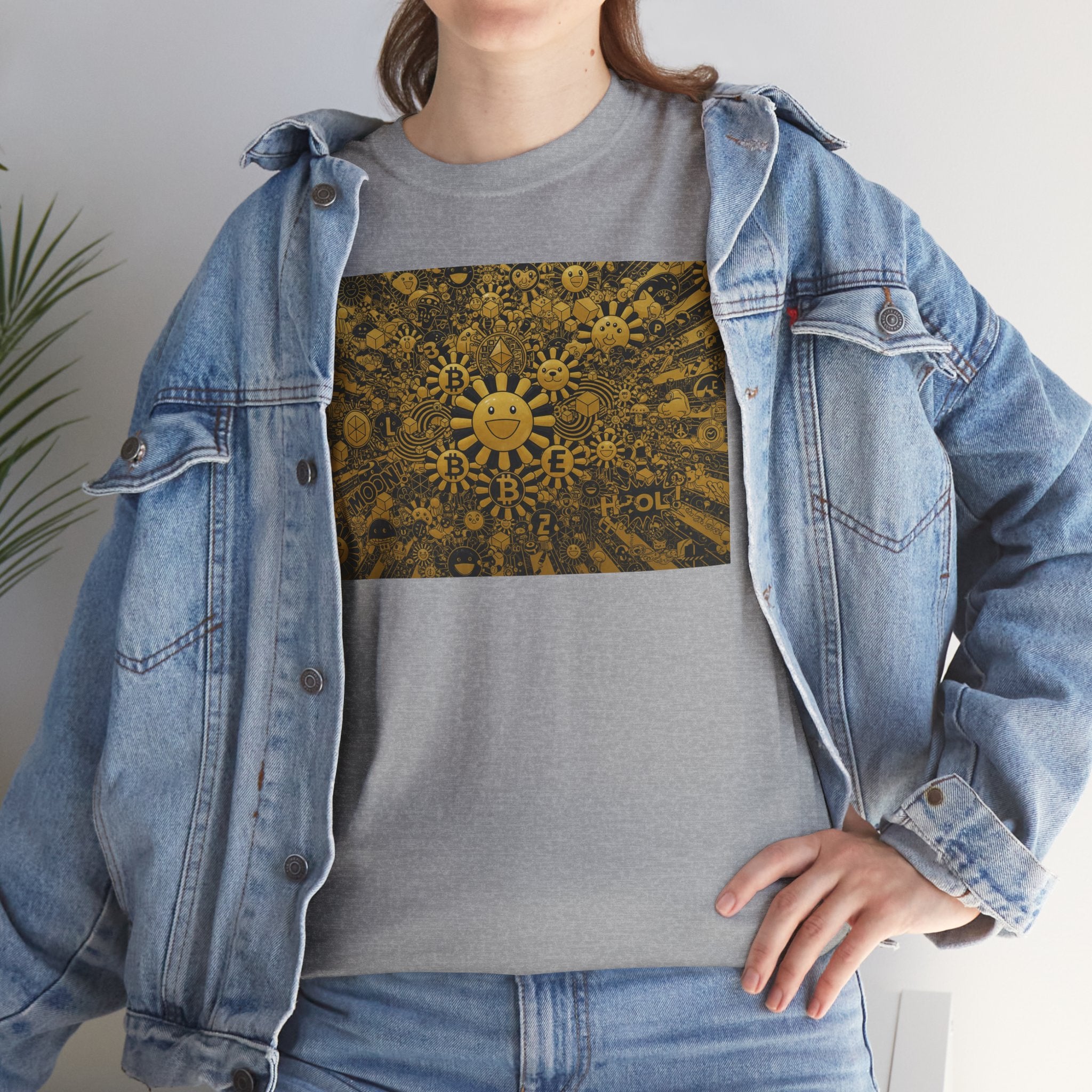 Sunflower Burst T‑Shirt — Golden Sunflower Pattern Tee