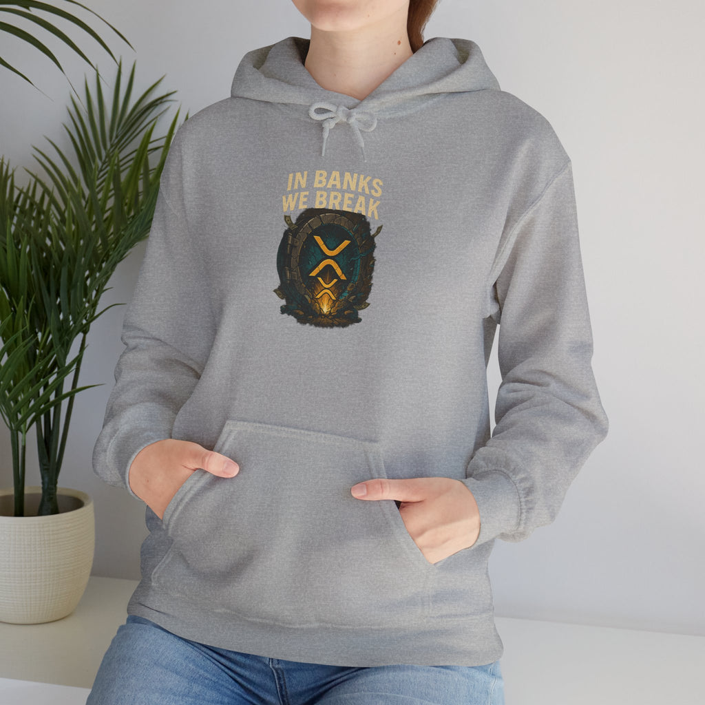 Hoodie — 'In Banks We Trust' Crest Pullover