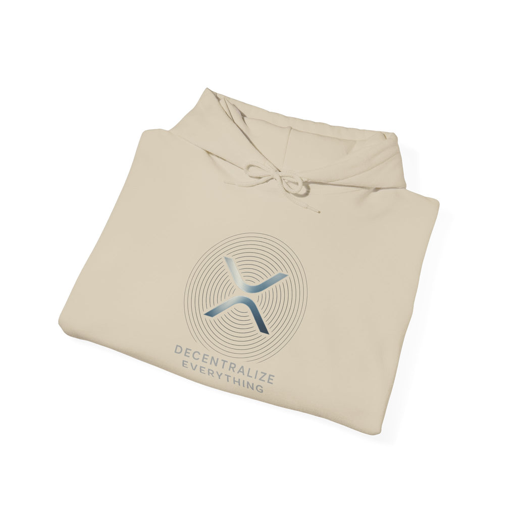 XRP 'Decentralize Everything' Hoodie — Minimal Crypto Logo Pullover