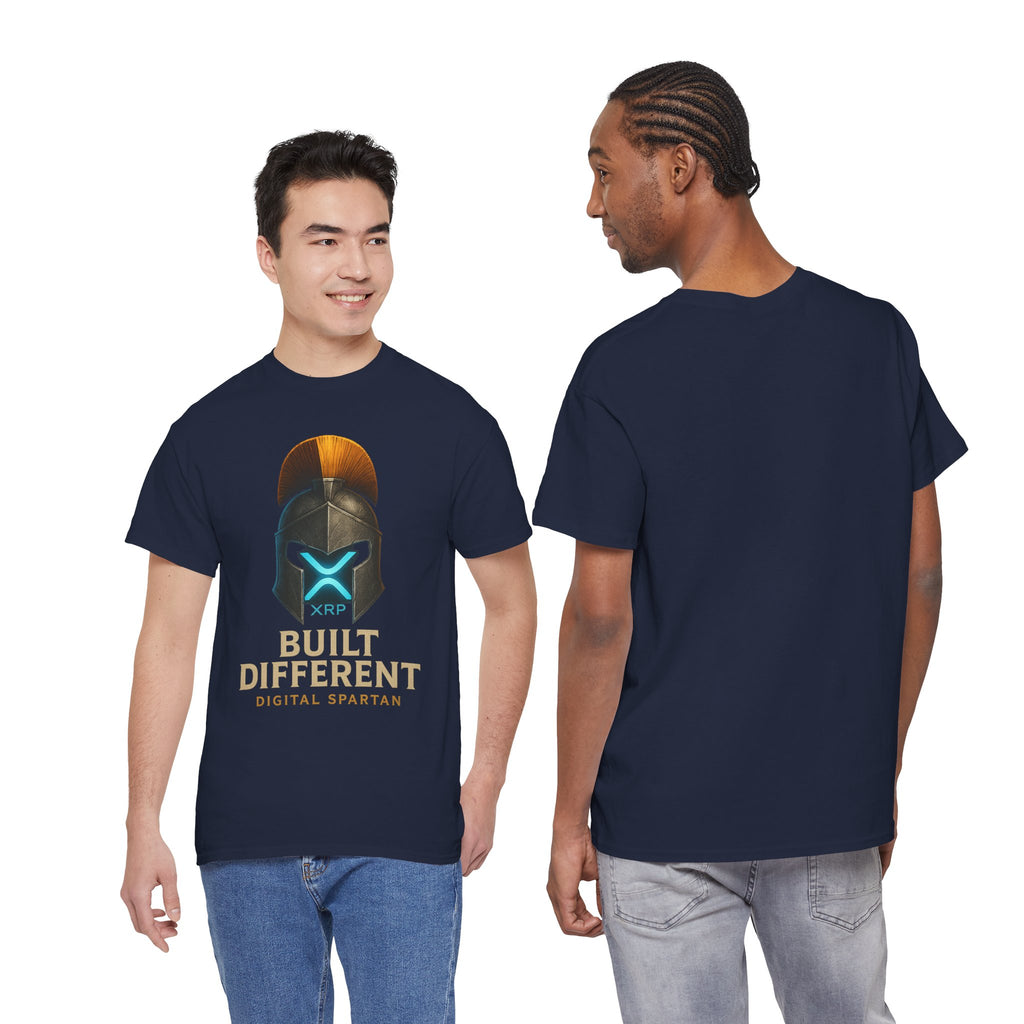 Built Different Spartan Tee — Digital Spartan XRP Crypto T-Shirt