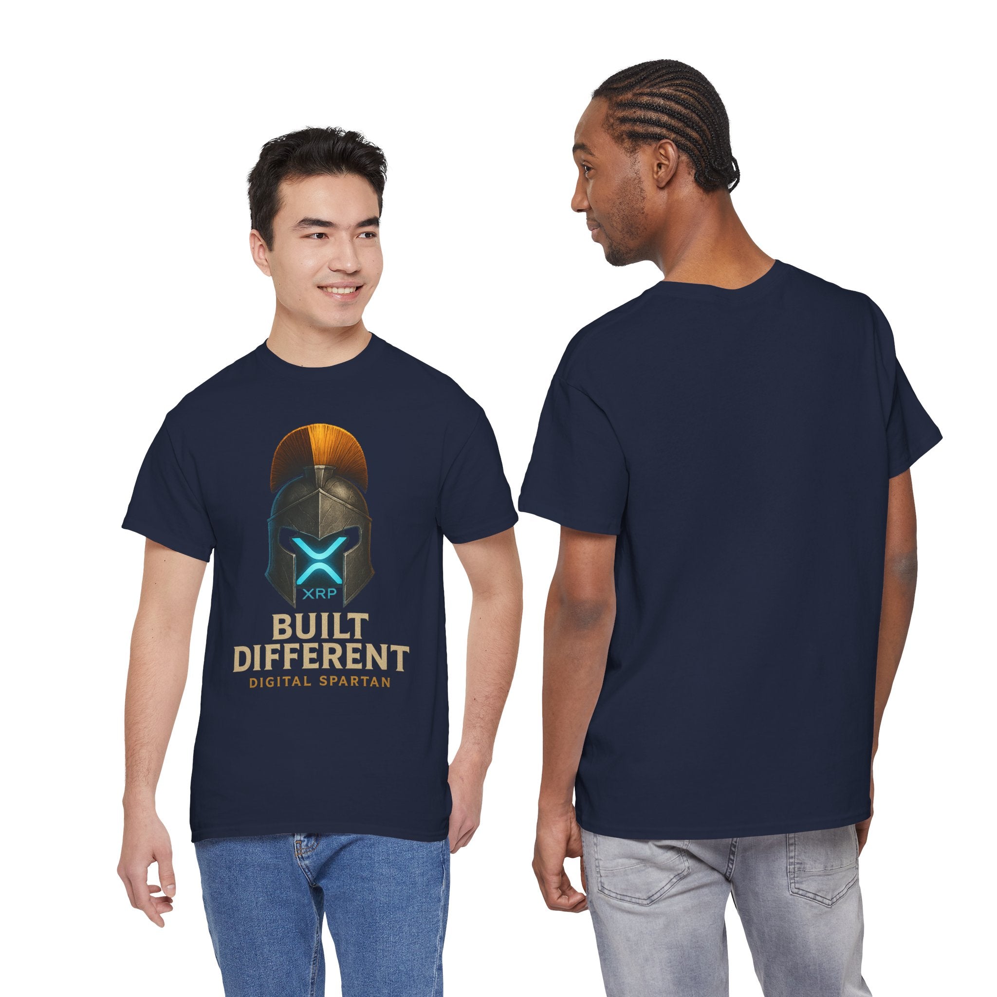 Built Different Spartan Tee — Digital Spartan XRP Crypto T-Shirt