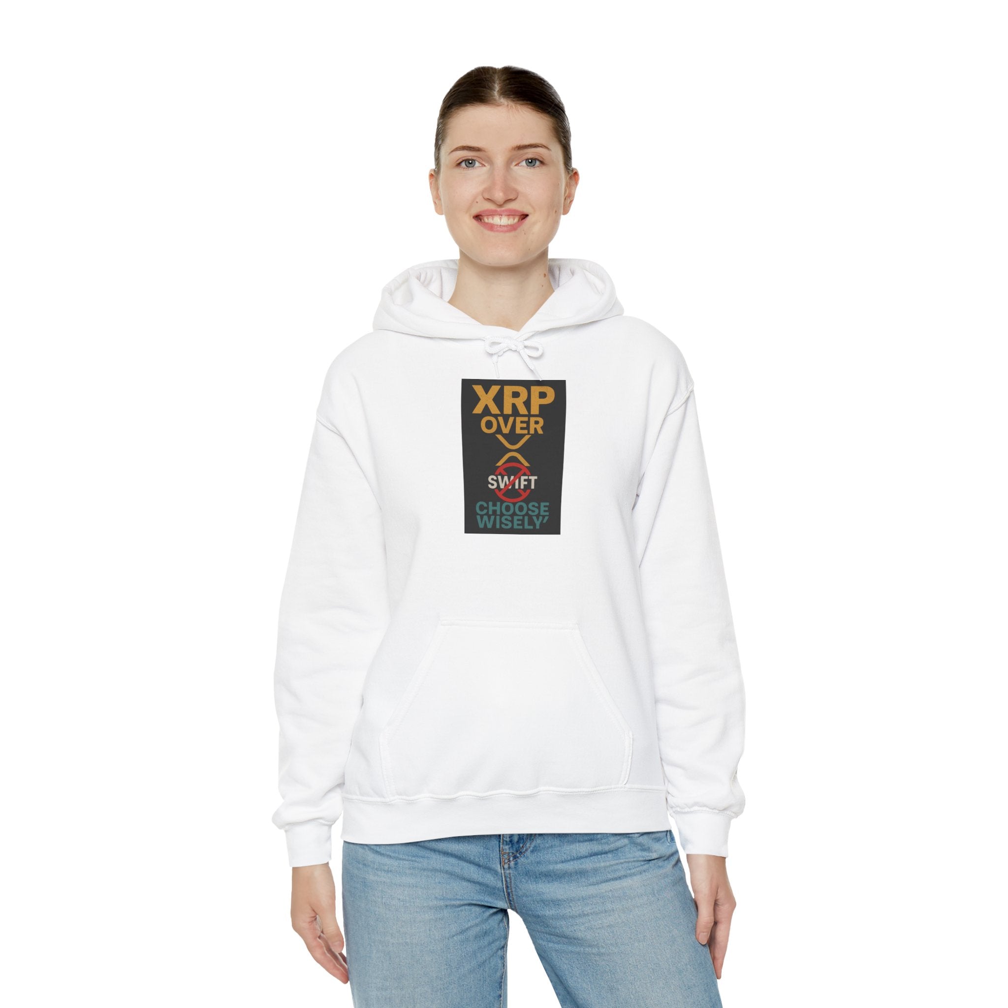XRP Over Swift Hoodie - "Choose Wisely" Crypto Advocacy Sweatshirt