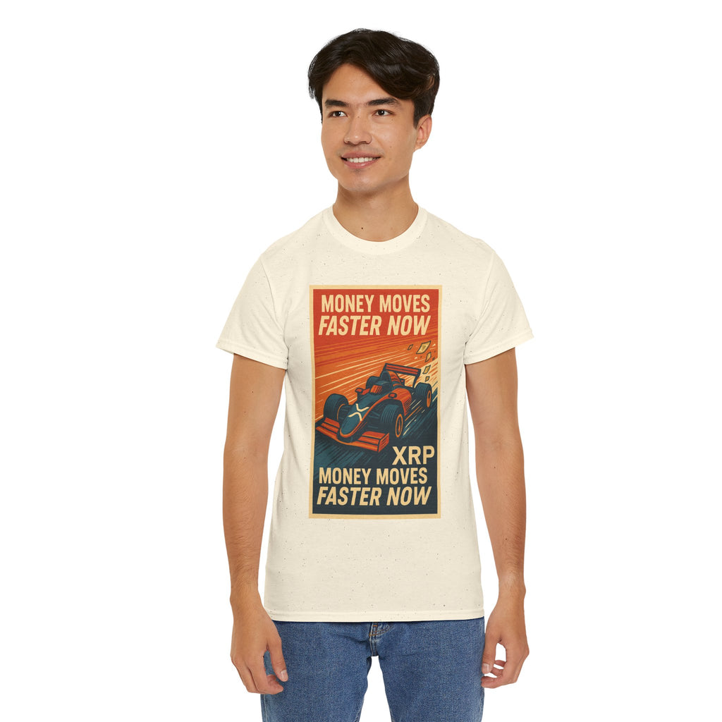 XRP 'Money Moves Faster Now' Racing Tee — Crypto Enthusiast T-Shirt