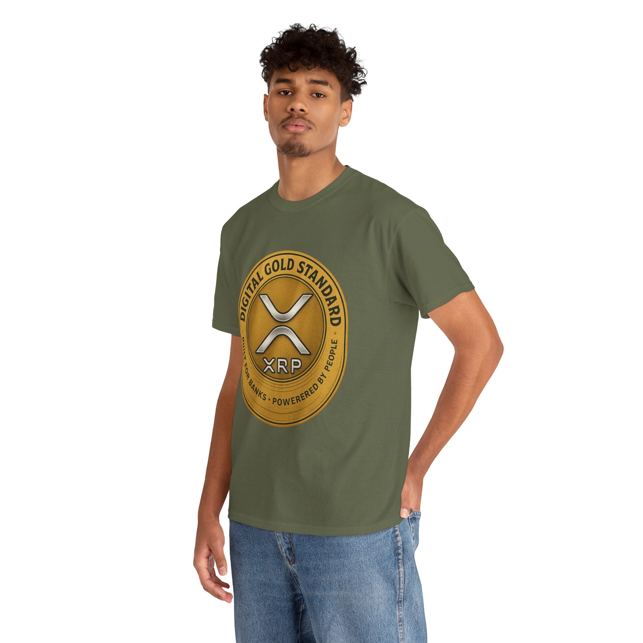 XRP Digital Gold Tee – Cryptocurrency Logo Shirt