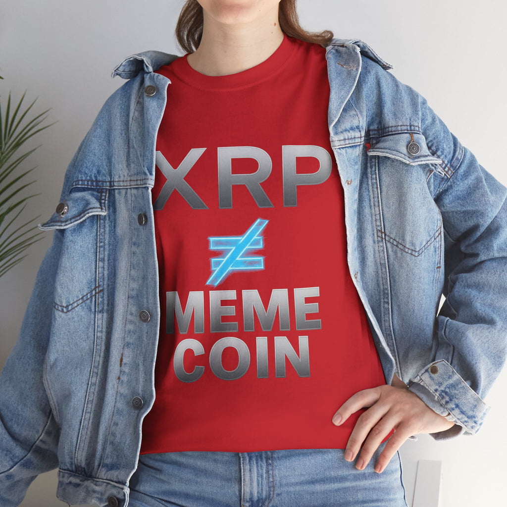 XRP ≠ Meme Coin T-Shirt — Crypto Investor Statement Tee