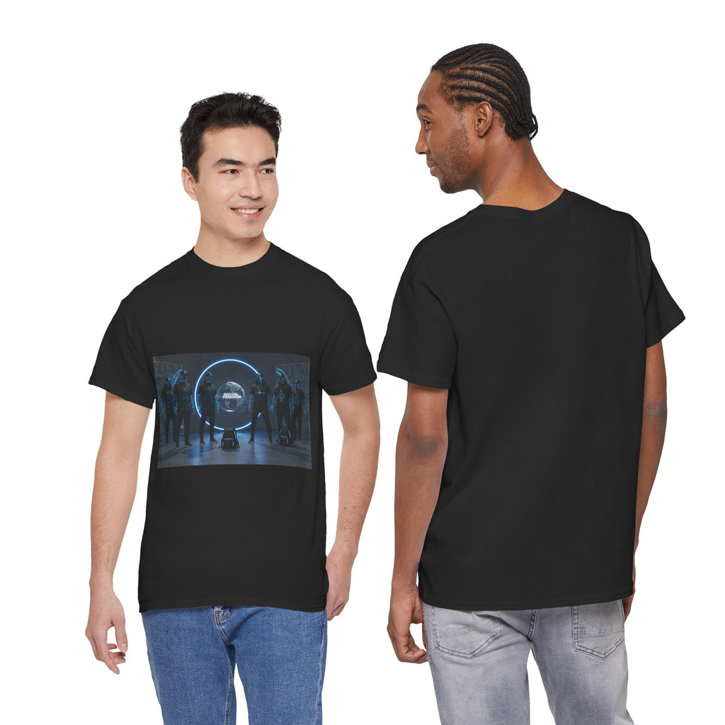 Sci‑Fi Portal Graphic Tee — Futuristic Neon Crew T-Shirt