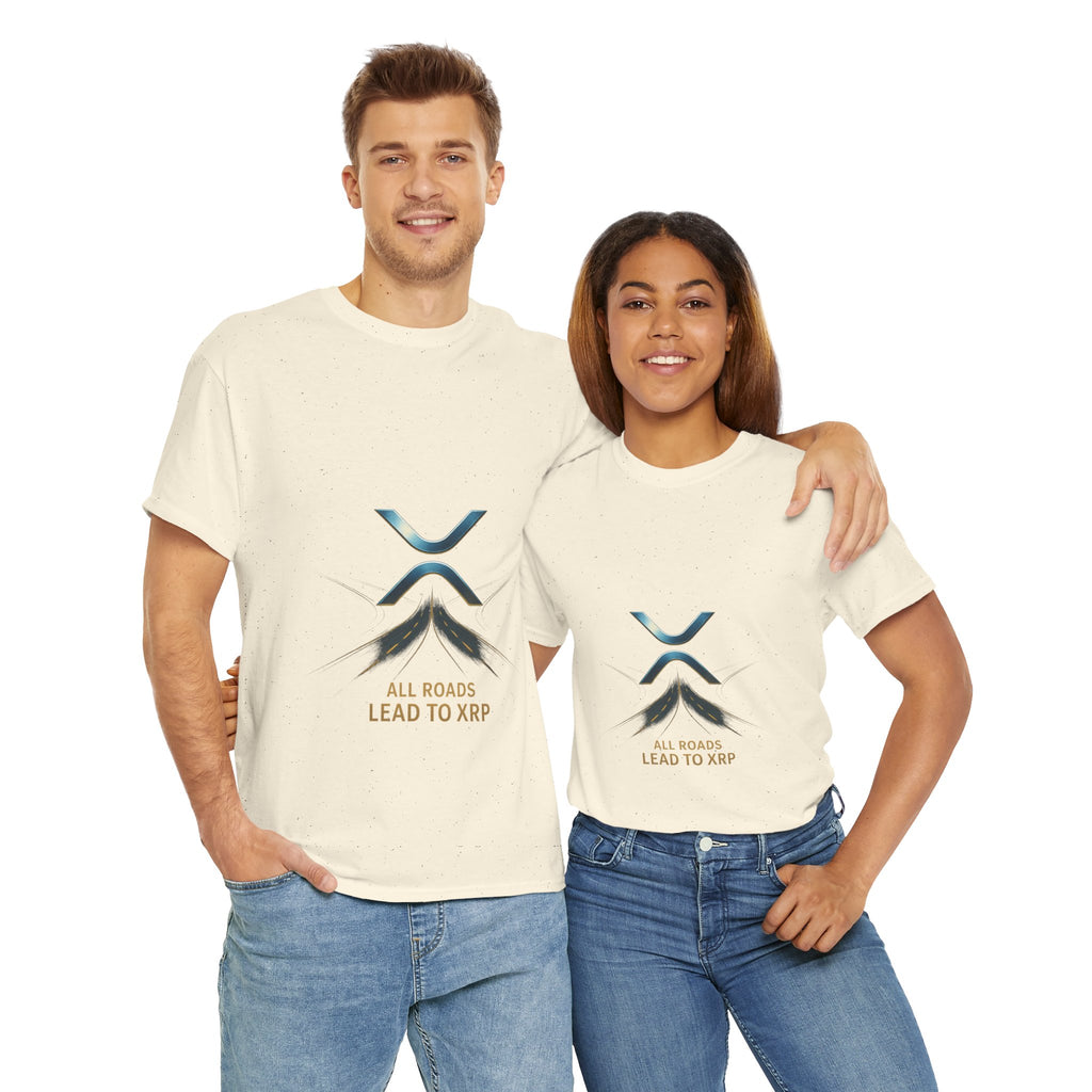 All Roads Lead to XRP T-Shirt — Crypto Ripple Logo Tee