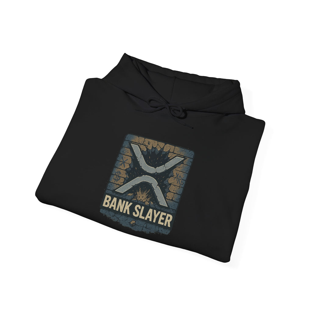 Bank Slayer Hoodie - Vintage Tactical Crest Graphic Sweatshirt