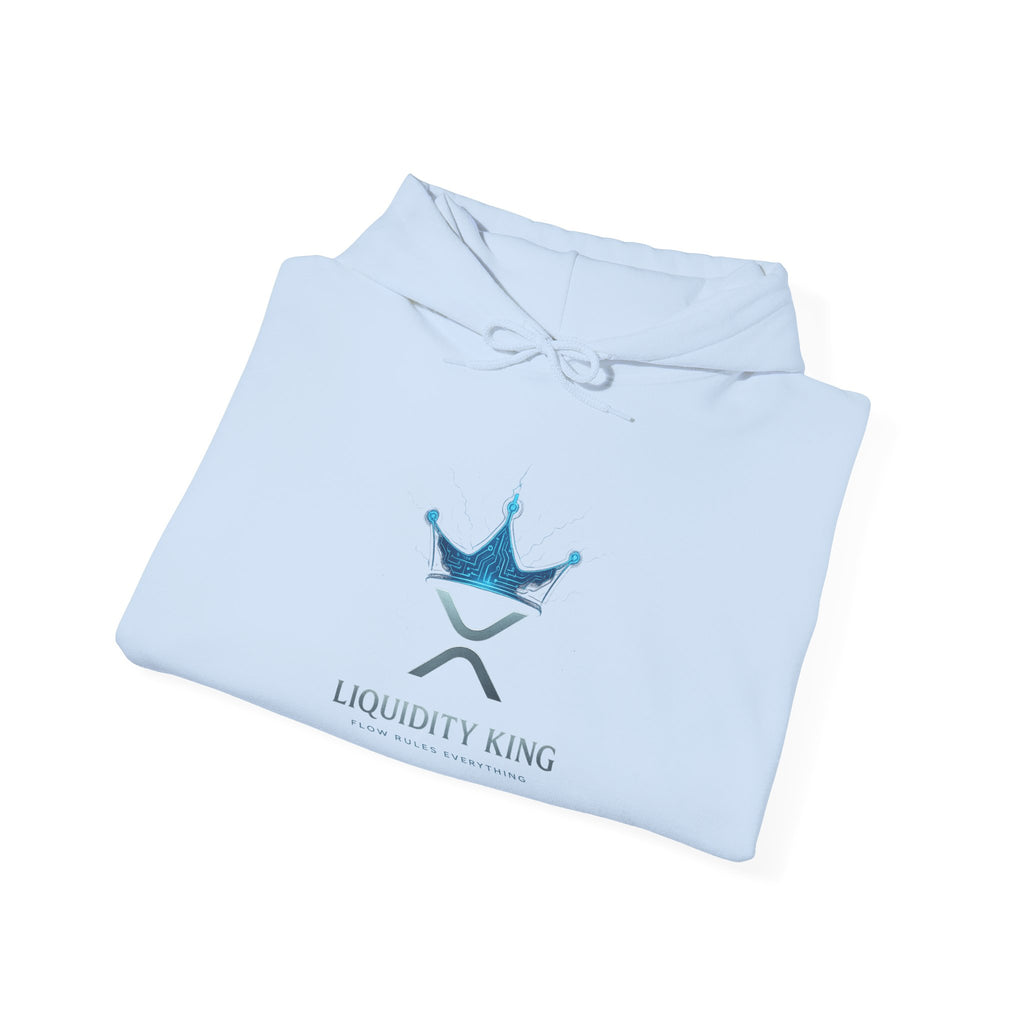 Liquidity King Hoodie — Blue Crown Logo Pullover