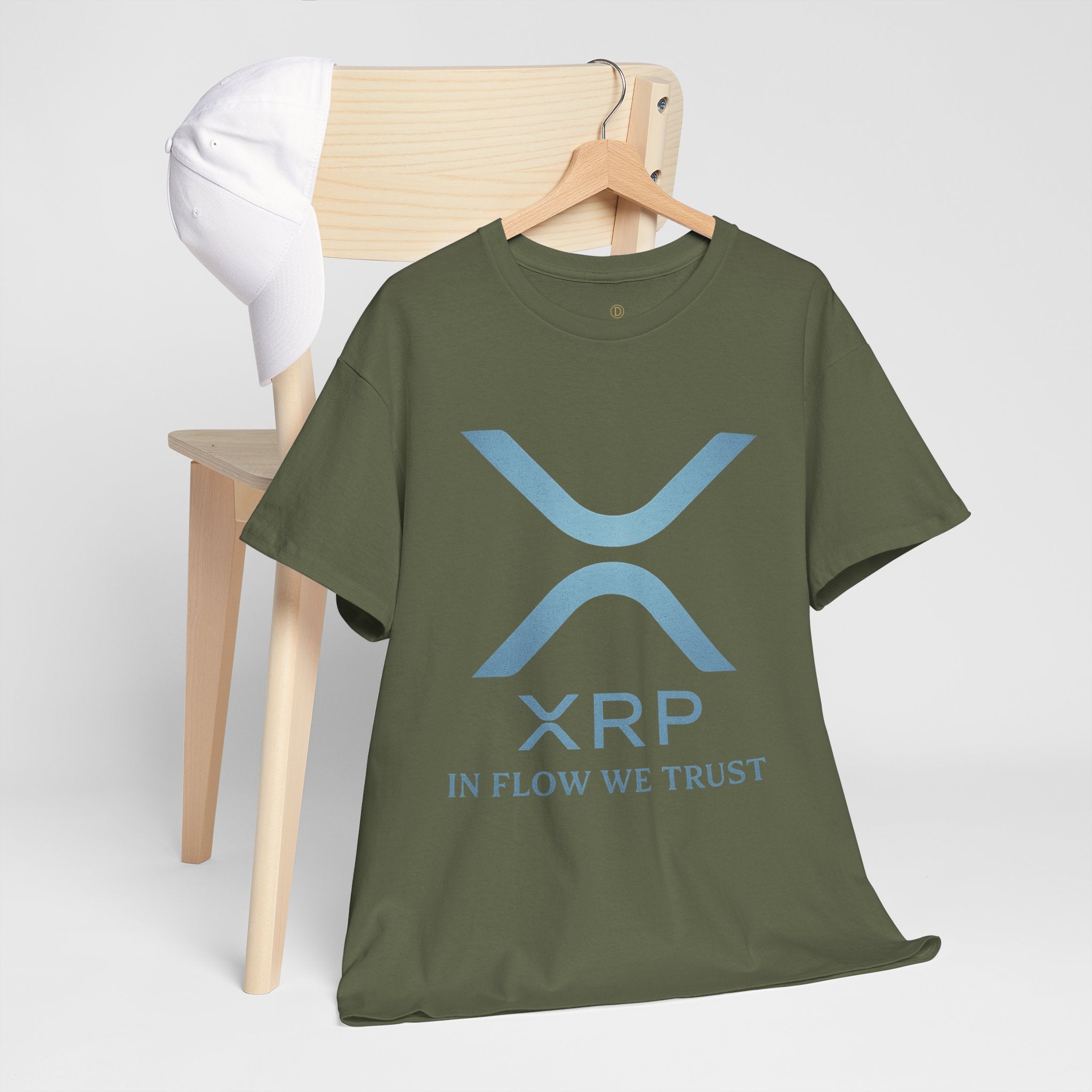 XRP Crypto Tee — "In Flow We Trust" Ripple Logo T-Shirt