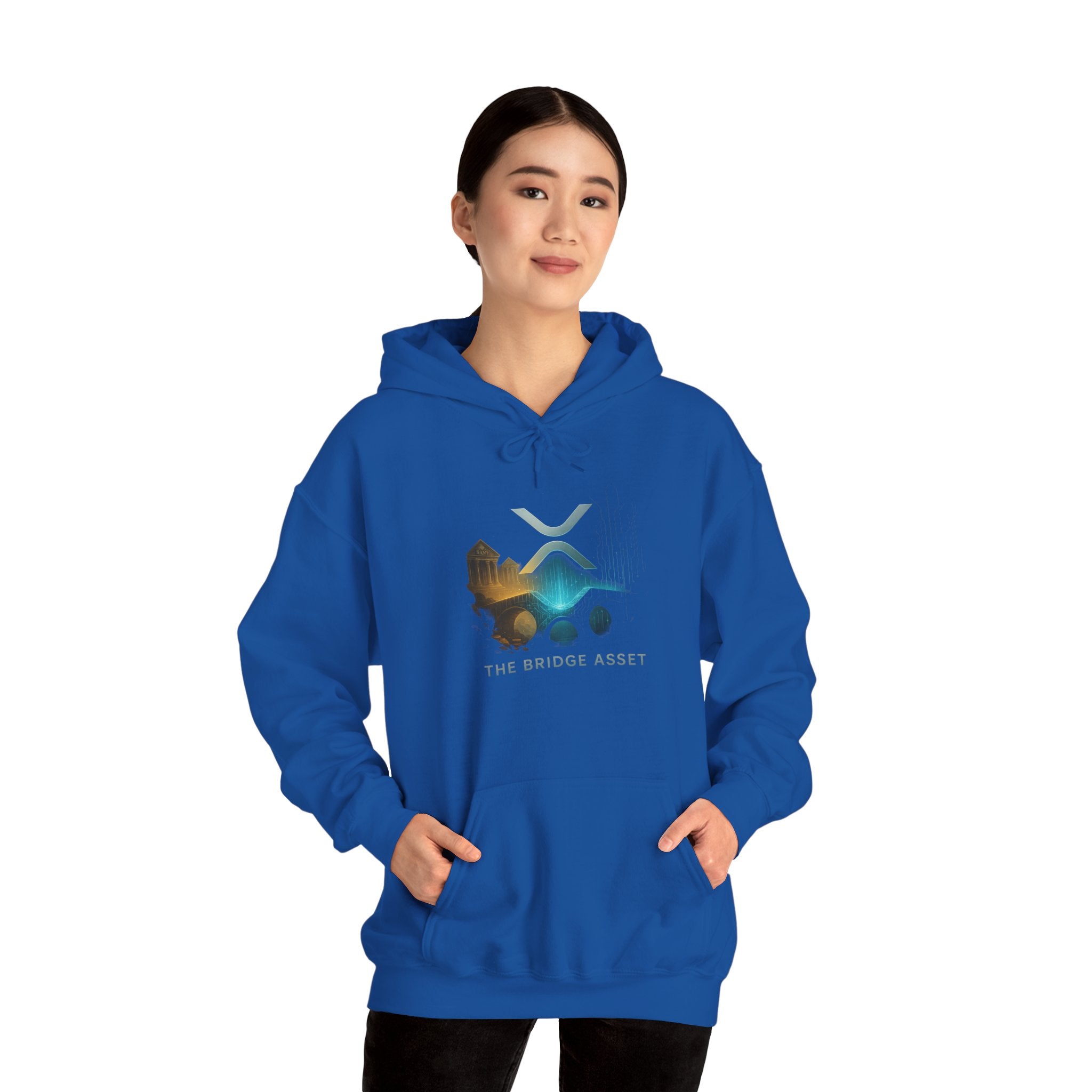 Bridge Asset Logo Hoodie — Minimal Crypto XRP Design