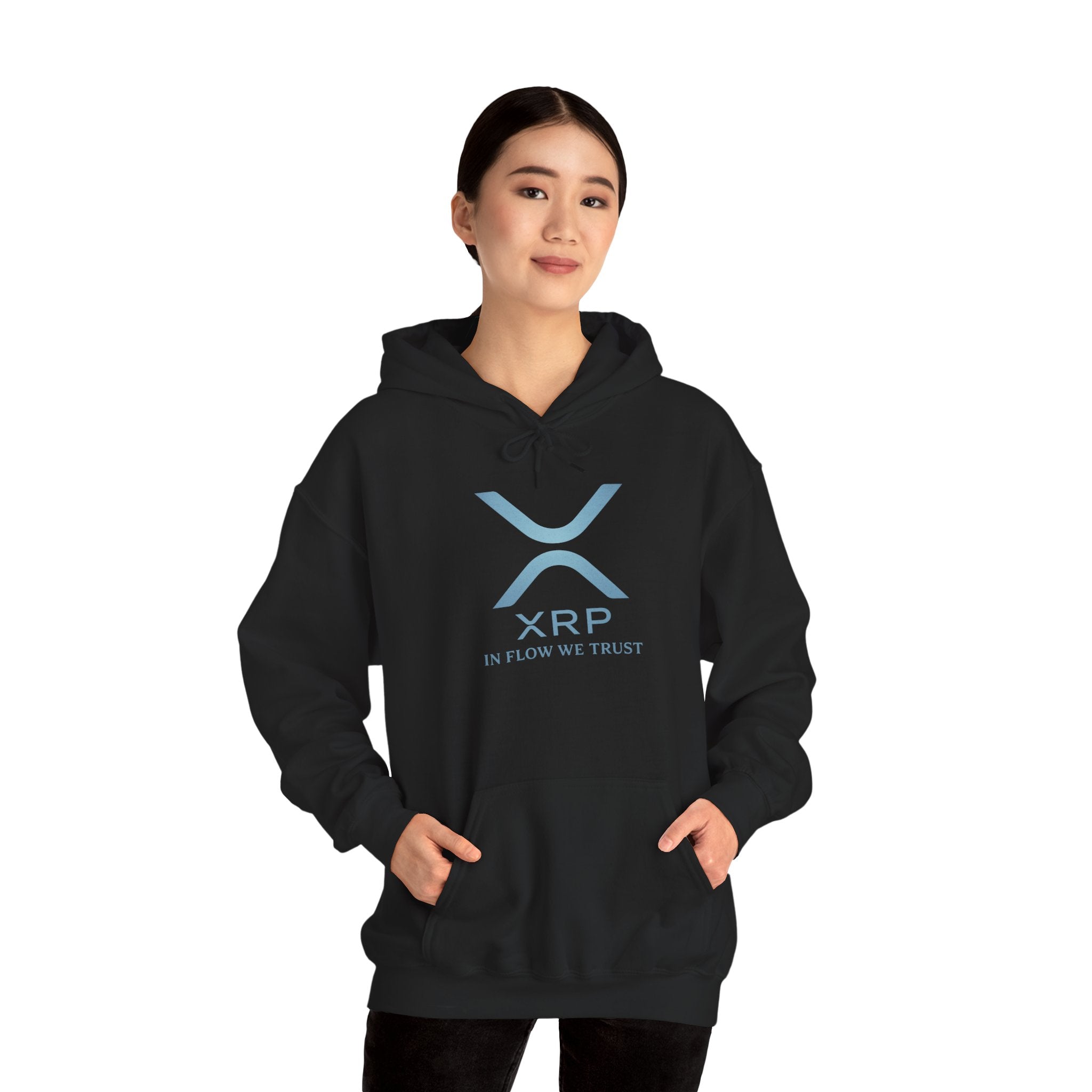 XRP Logo Hoodie – "In Flow We Trust" Crypto Sweatshirt