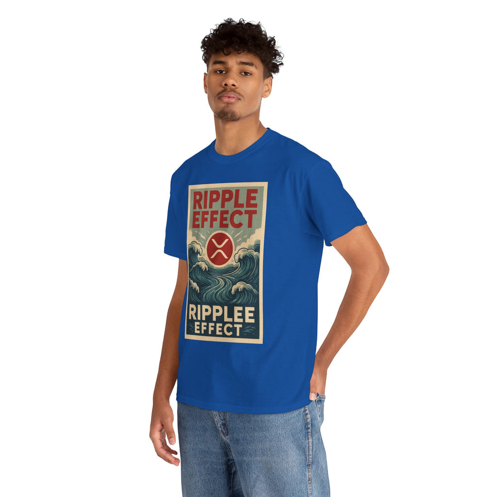 Ripple Effect Tee — Vintage Wave XRP Crypto Graphic T-Shirt