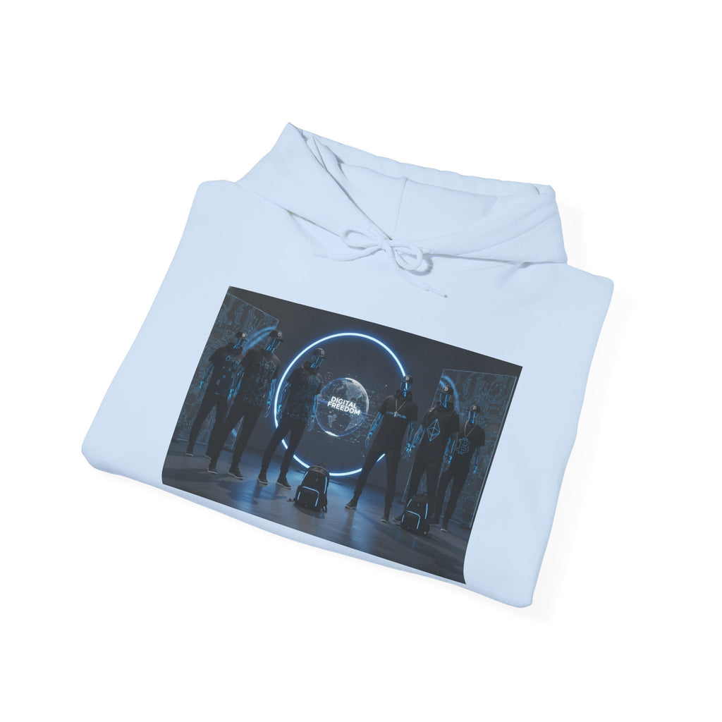 Futuristic Neon Portal Hoodie – Cyberpunk Sci‑Fi Crew Graphic Sweatshirt