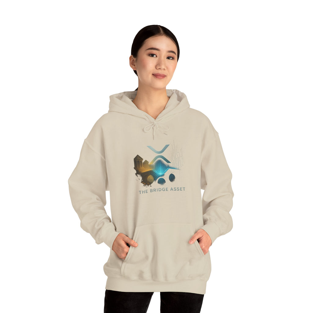 Bridge Asset Logo Hoodie — Minimal Crypto XRP Design