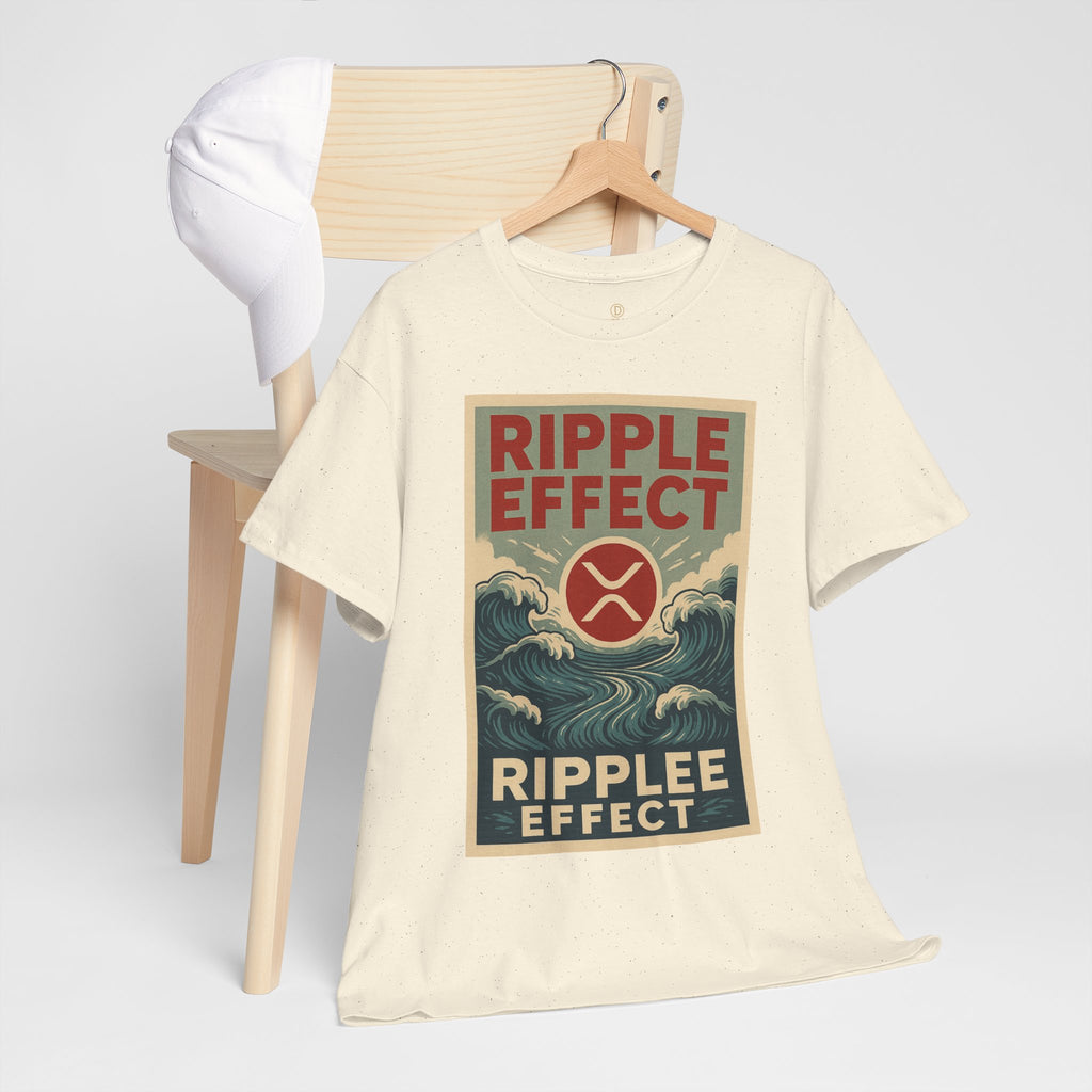 Ripple Effect Tee — Vintage Wave XRP Crypto Graphic T-Shirt