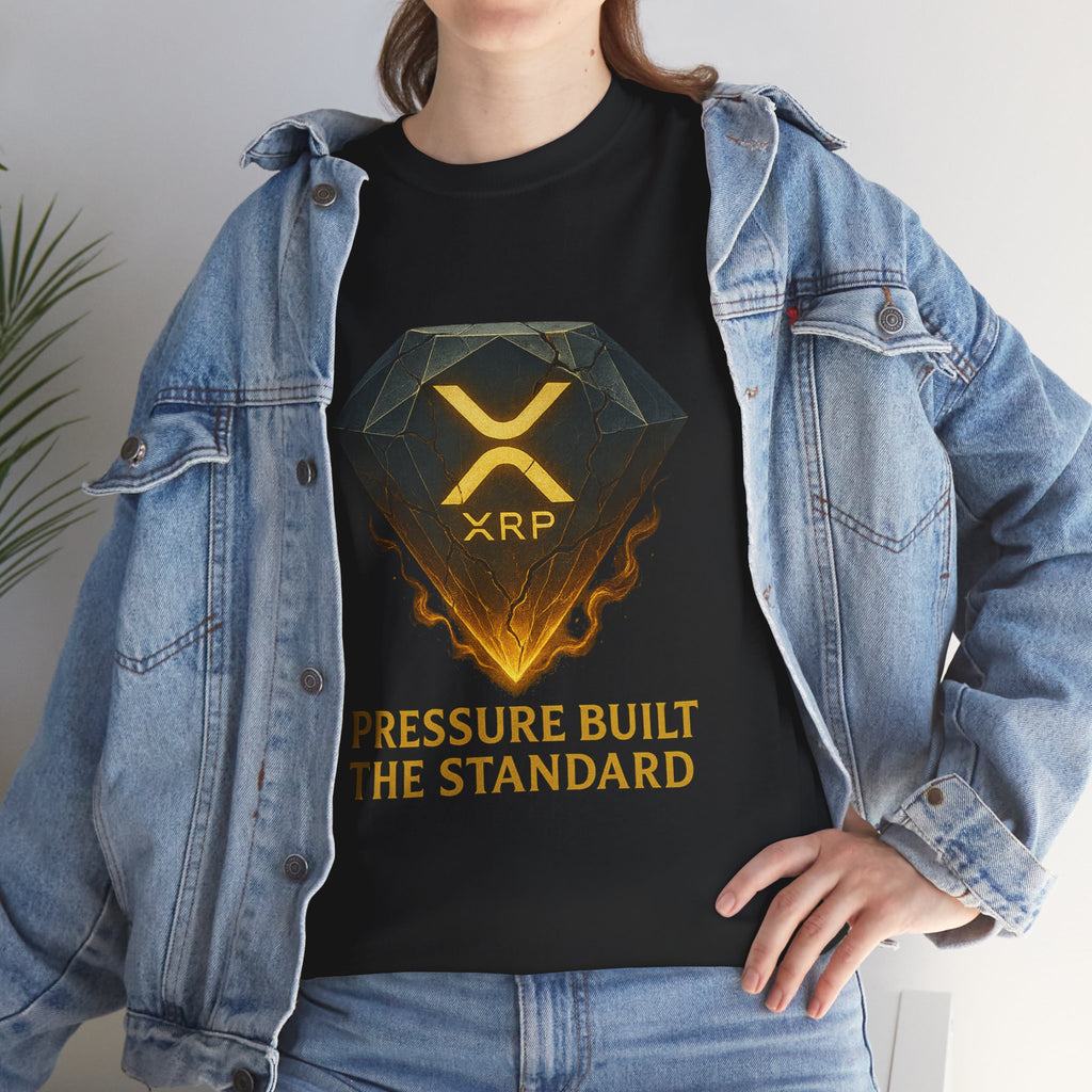 XRP Diamond Tee — "Pressure Built The Standard" Crypto Graphic T‑Shirt