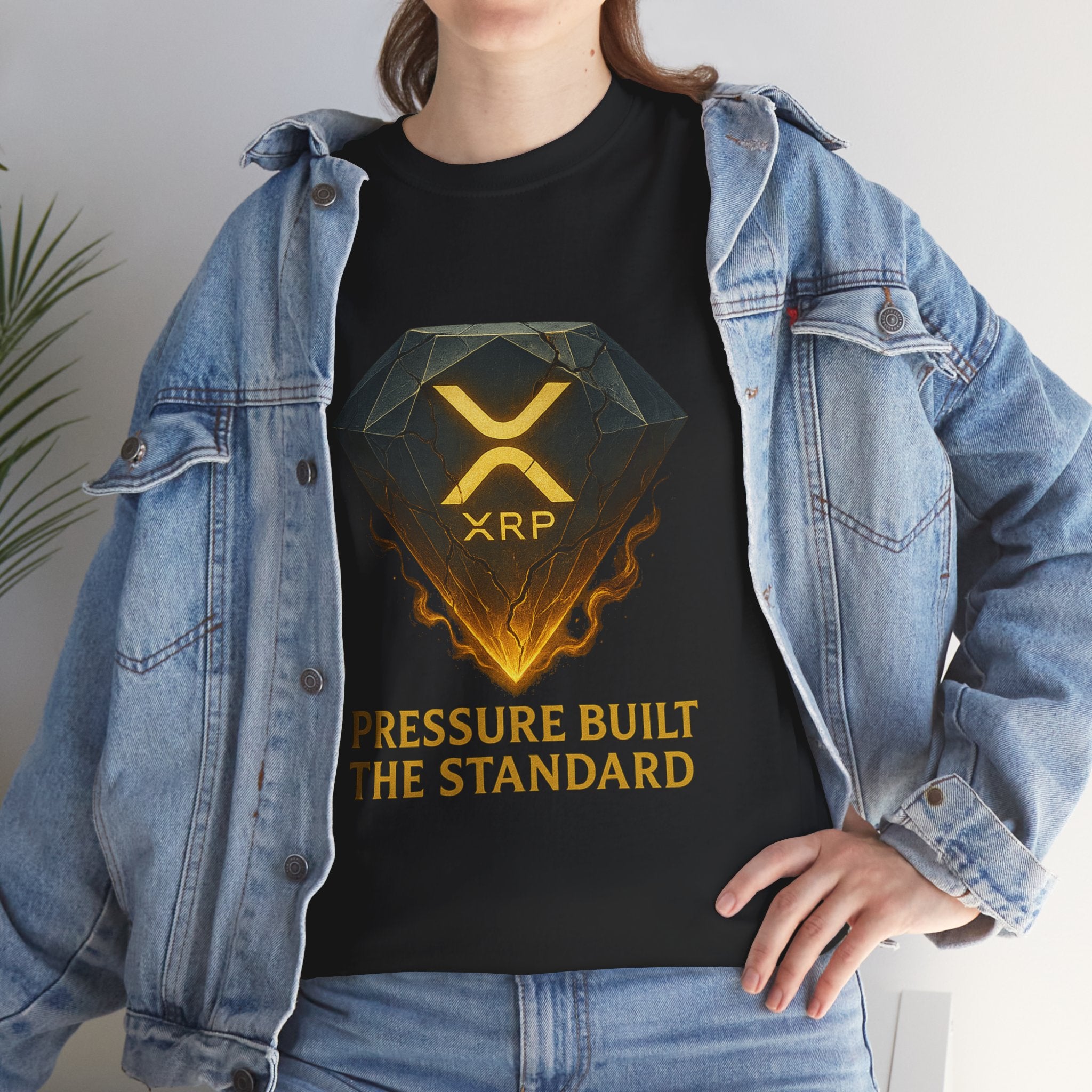 XRP Diamond Tee — "Pressure Built The Standard" Crypto Graphic T‑Shirt
