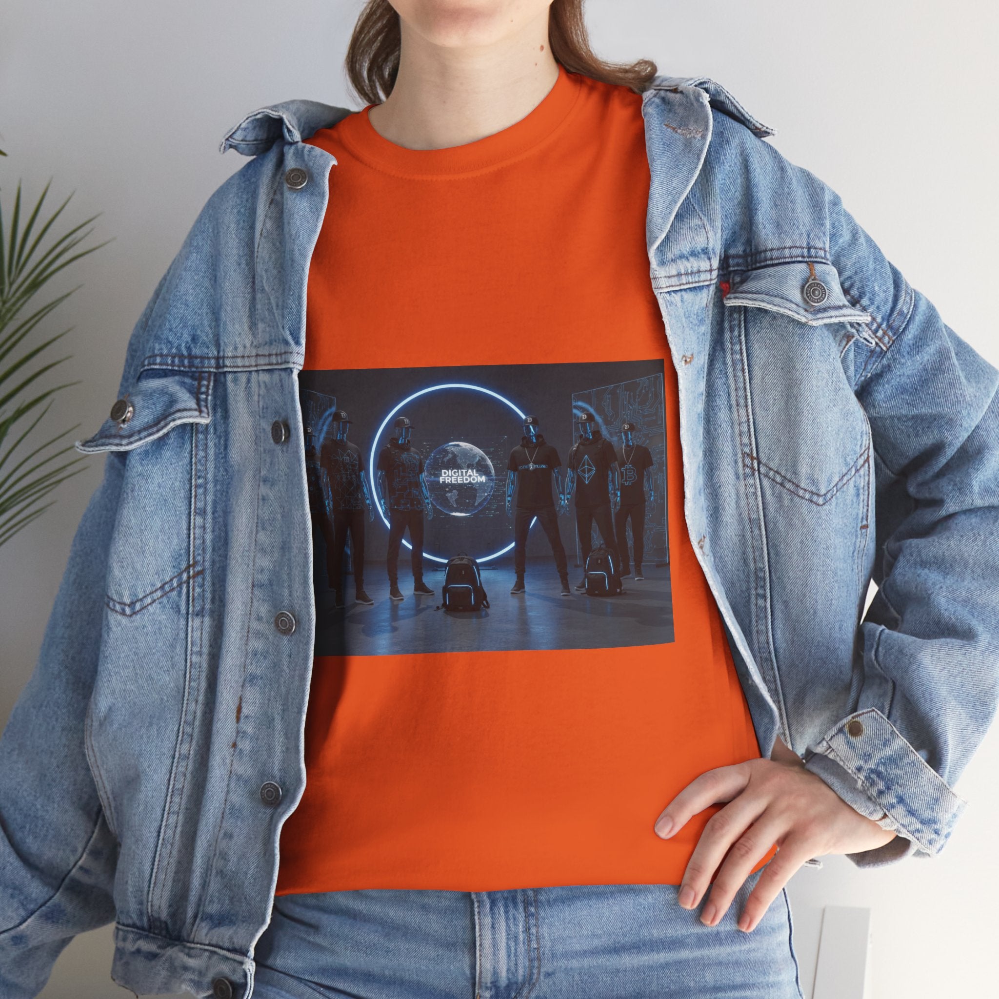 Sci‑Fi Portal Graphic Tee — Futuristic Neon Crew T-Shirt