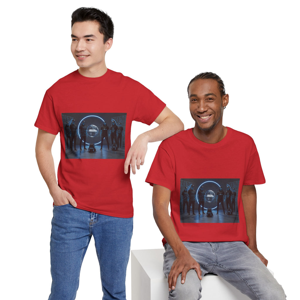 Sci‑Fi Portal Graphic Tee — Futuristic Neon Crew T-Shirt