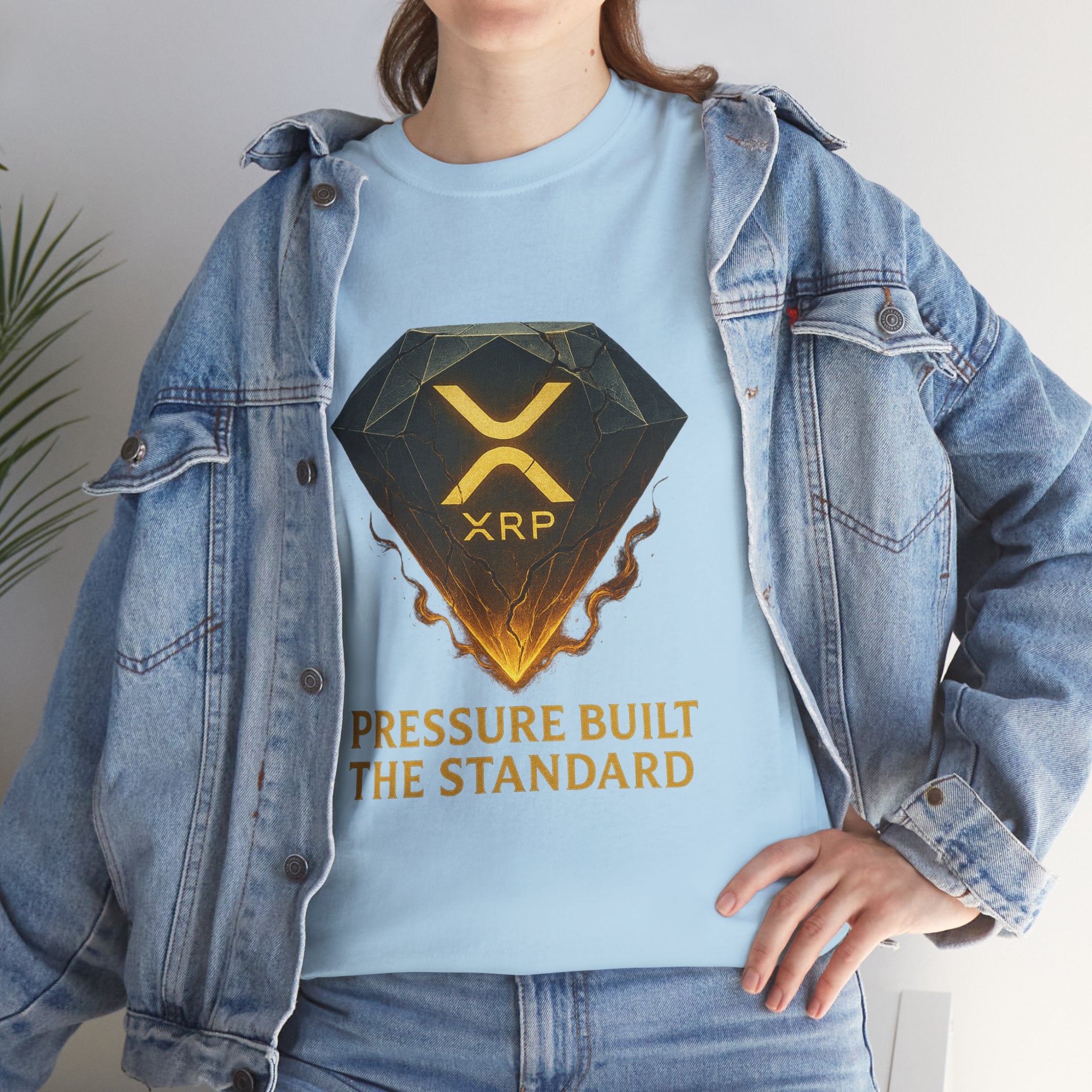 XRP Diamond Tee — "Pressure Built The Standard" Crypto Graphic T‑Shirt