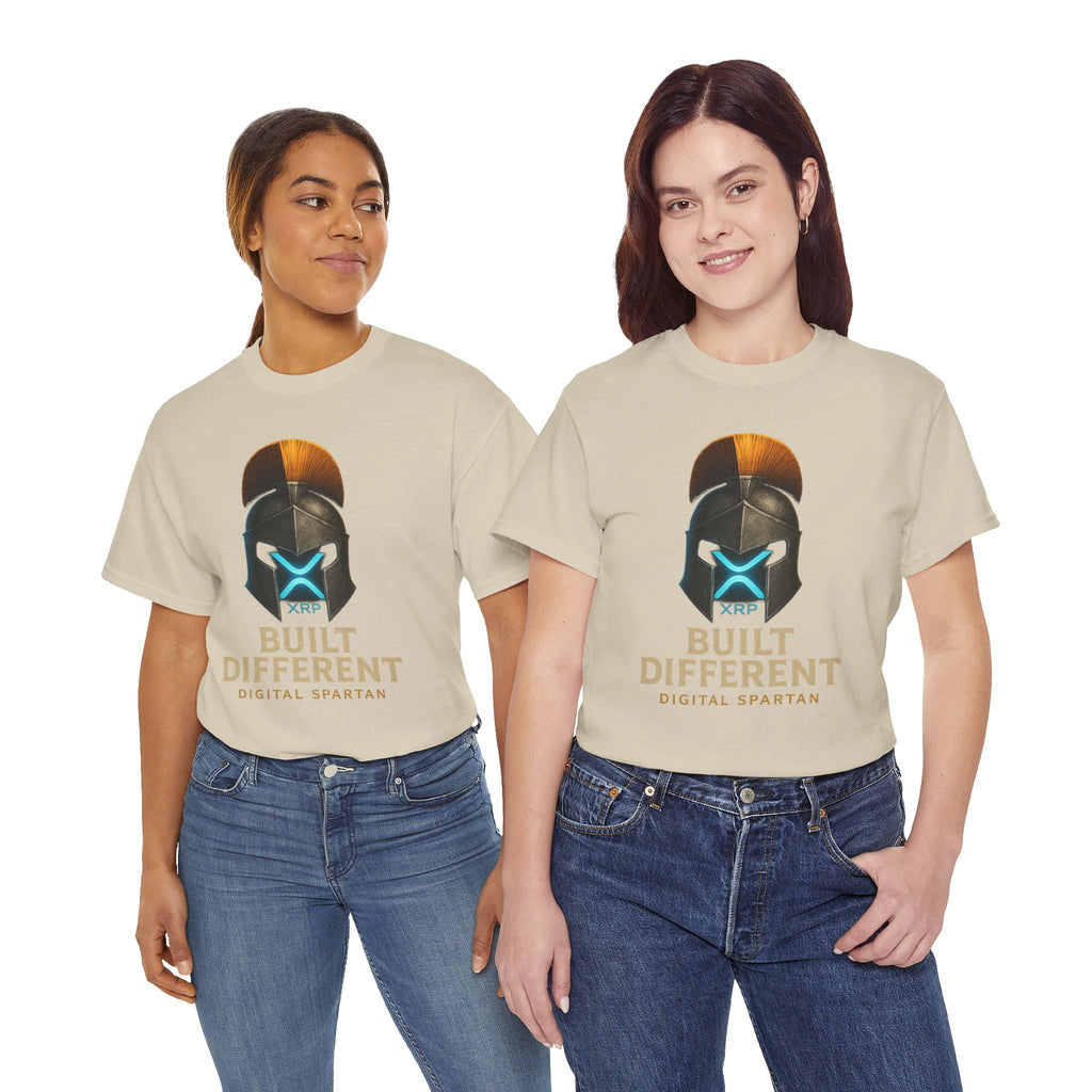 Built Different Spartan Tee — Digital Spartan XRP Crypto T-Shirt