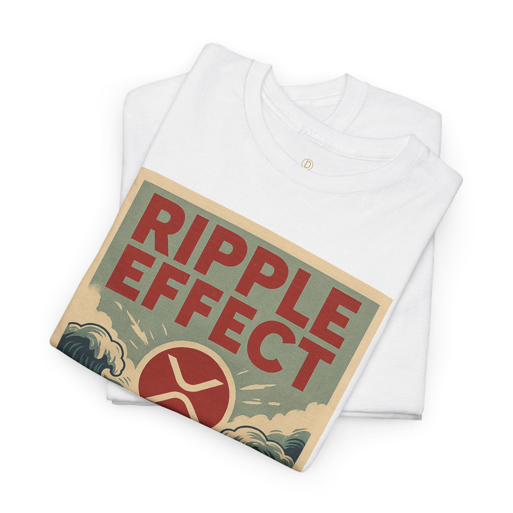 Ripple Effect Tee — Vintage Wave XRP Crypto Graphic T-Shirt
