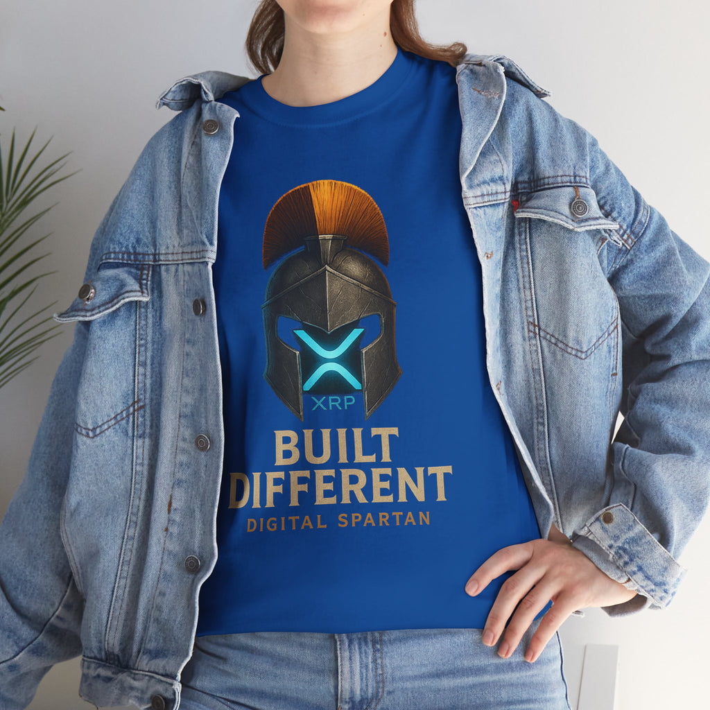 Built Different Spartan Tee — Digital Spartan XRP Crypto T-Shirt