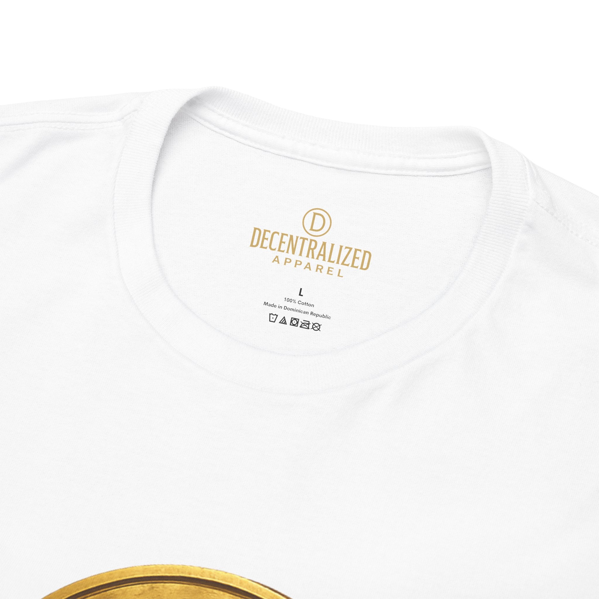 XRP Ledger Trophy T‑Shirt – Gold Ripple Coin on Pedestal Crypto Tee