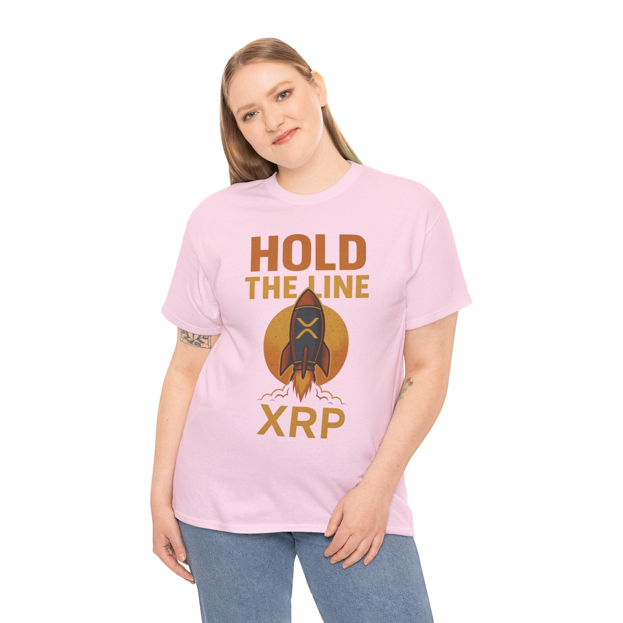 XRP Hold The Line Rocket Tee — Crypto Investor T‑Shirt