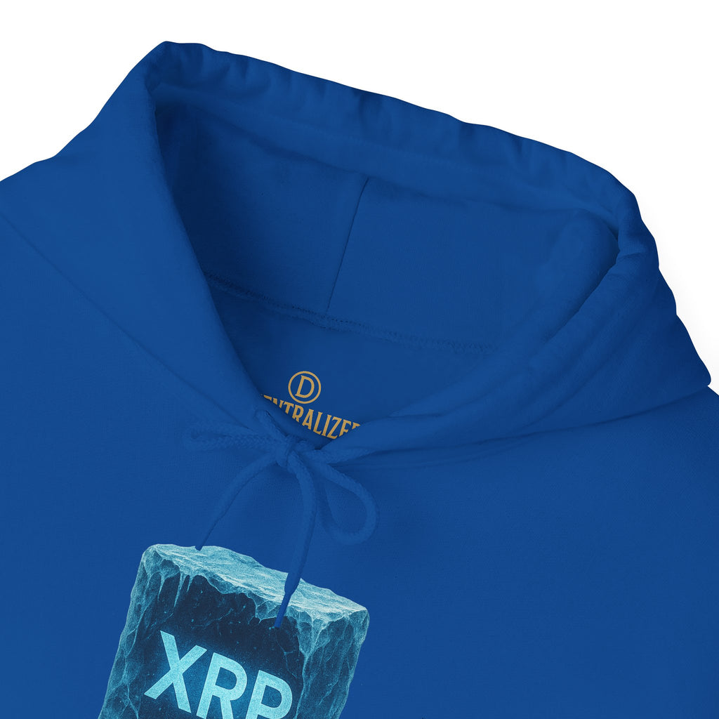 XRP Frozen Cube Hoodie — Crypto Ice Block Sweater for XRP Fans