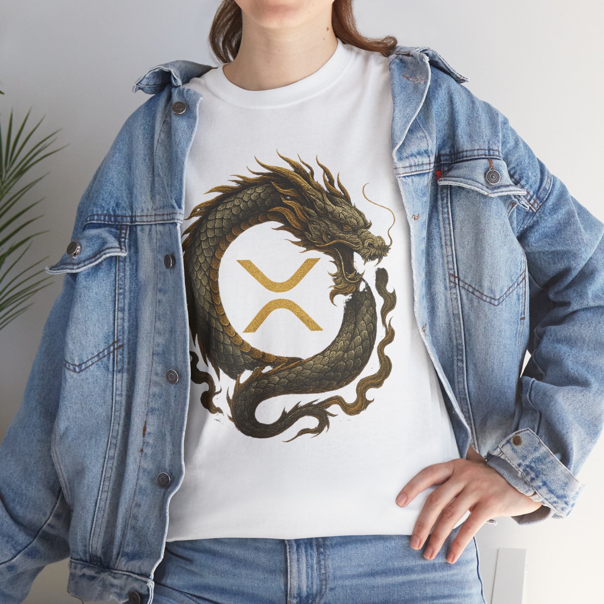 Dragon XRP Logo T-Shirt — Crypto XRP Circle Dragon Graphic Tee