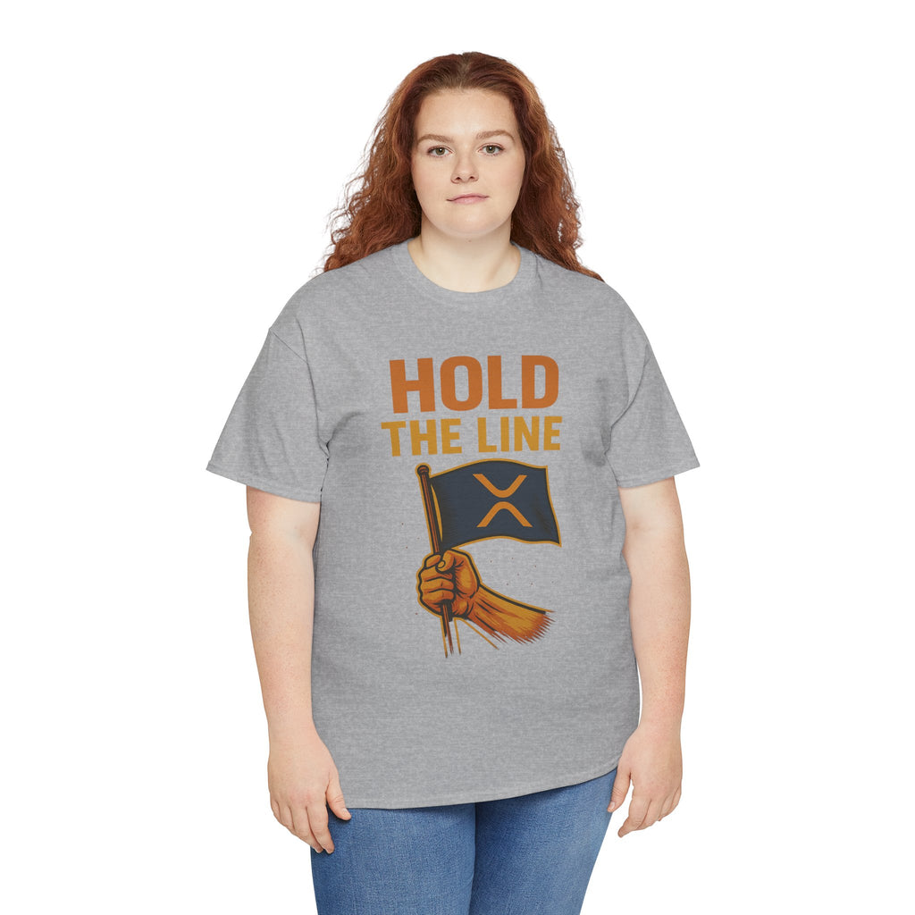 Hold The Line Tee — Bold Flag Graphic Cryptocurrency XRP Shirt