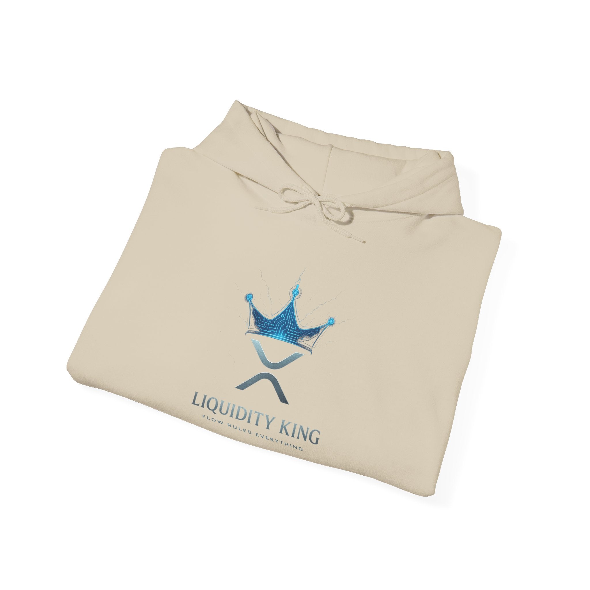 Liquidity King Hoodie — Blue Crown Logo Pullover