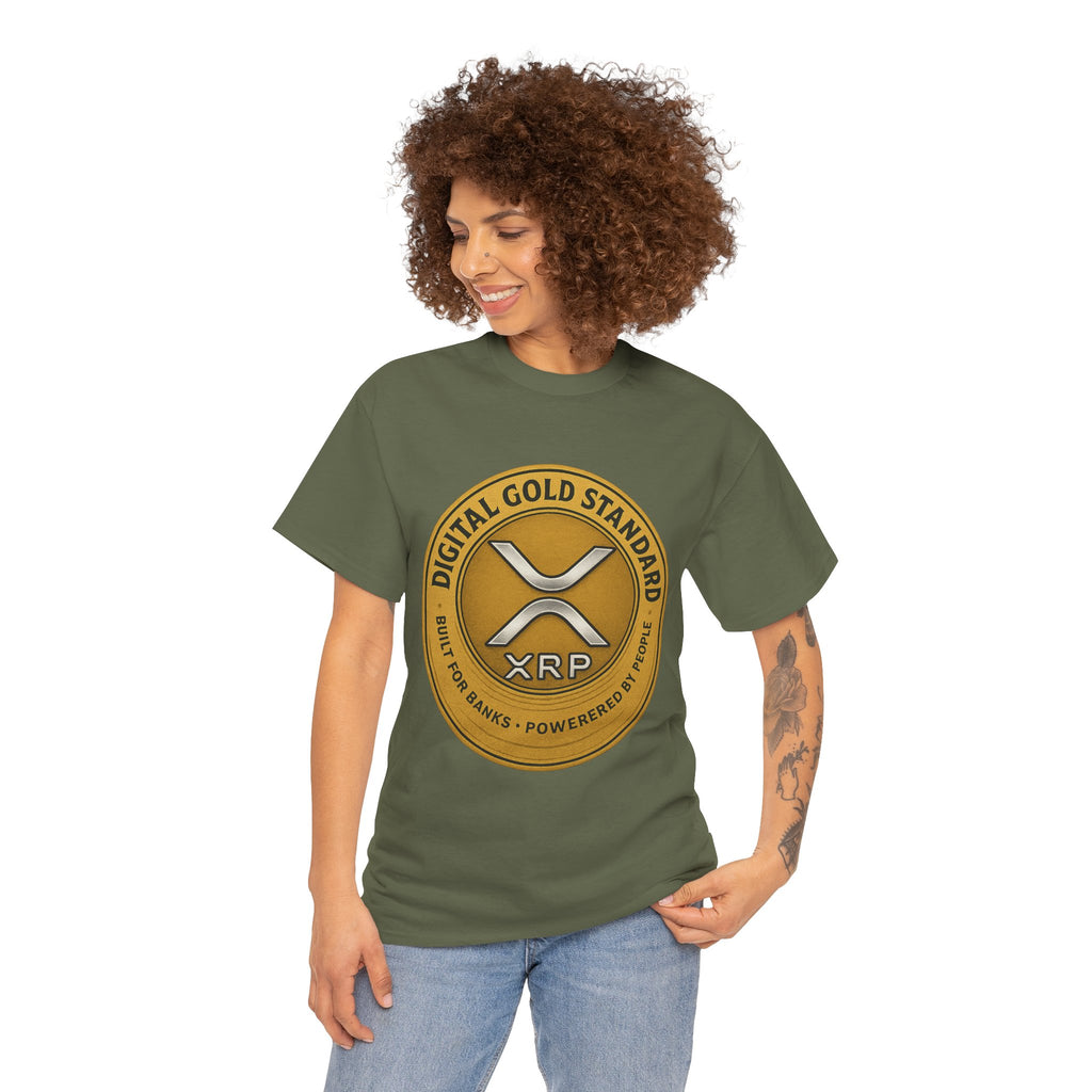 XRP Digital Gold Tee – Cryptocurrency Logo Shirt