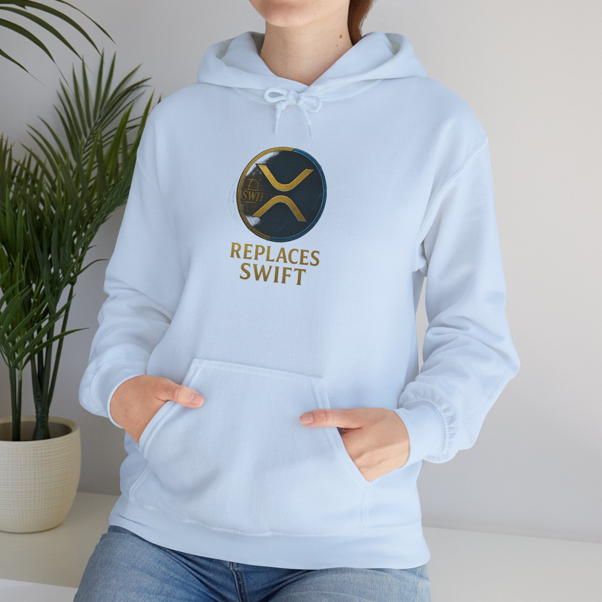 Crypto Logo Hoodie — "Replaces Swift" Ripples Design