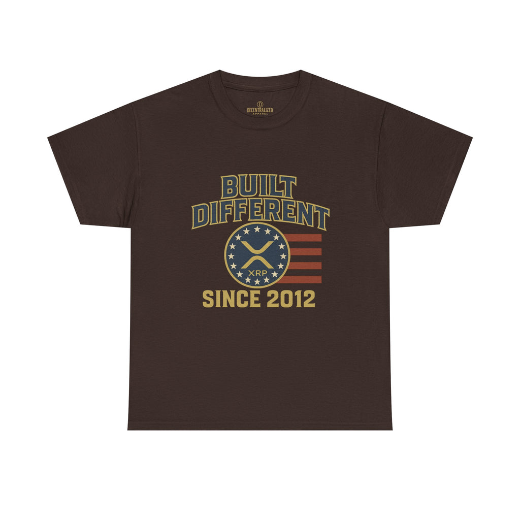 Built Different Since 2012 T-Shirt — American Flag Vintage Crew Tee