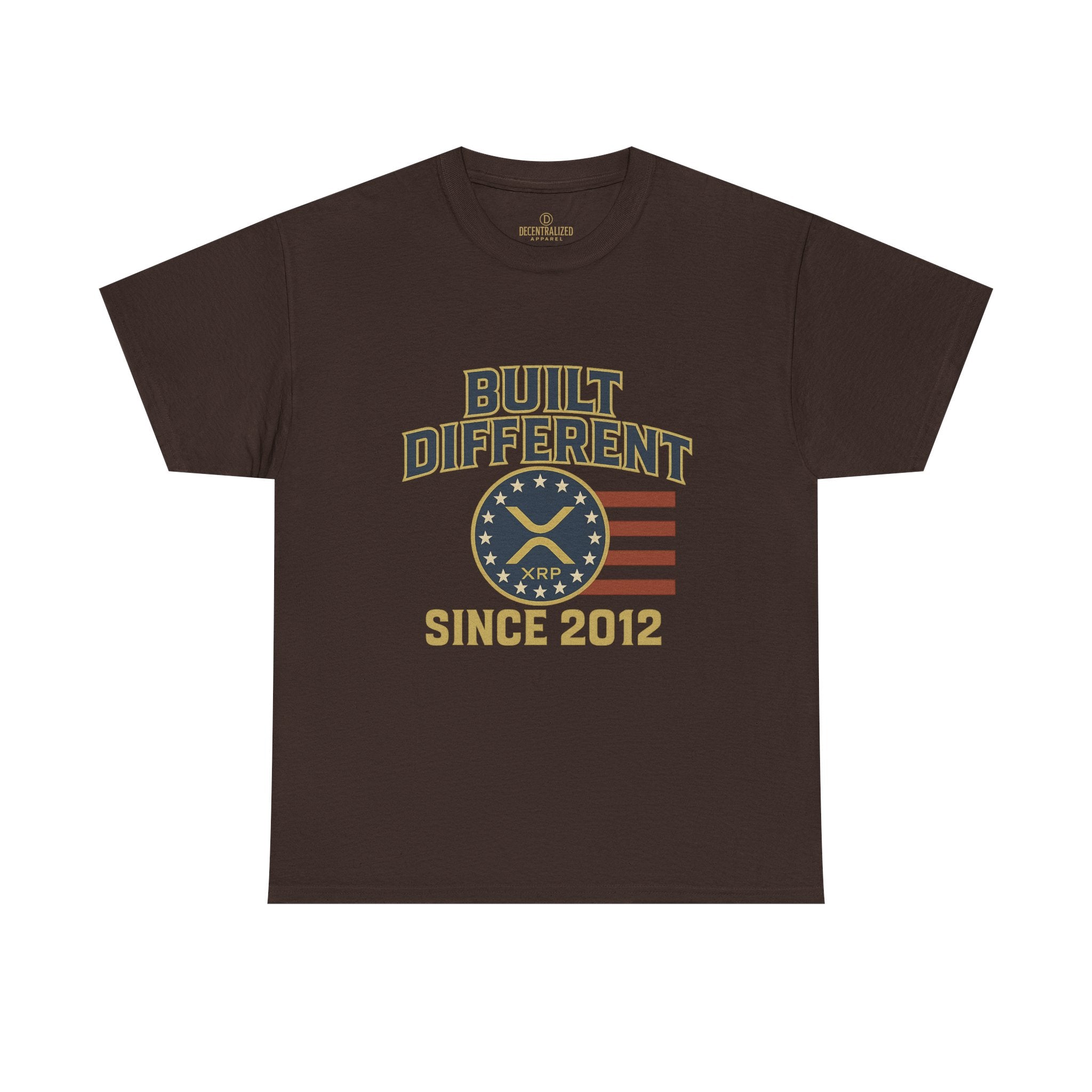 Built Different Since 2012 T-Shirt — American Flag Vintage Crew Tee