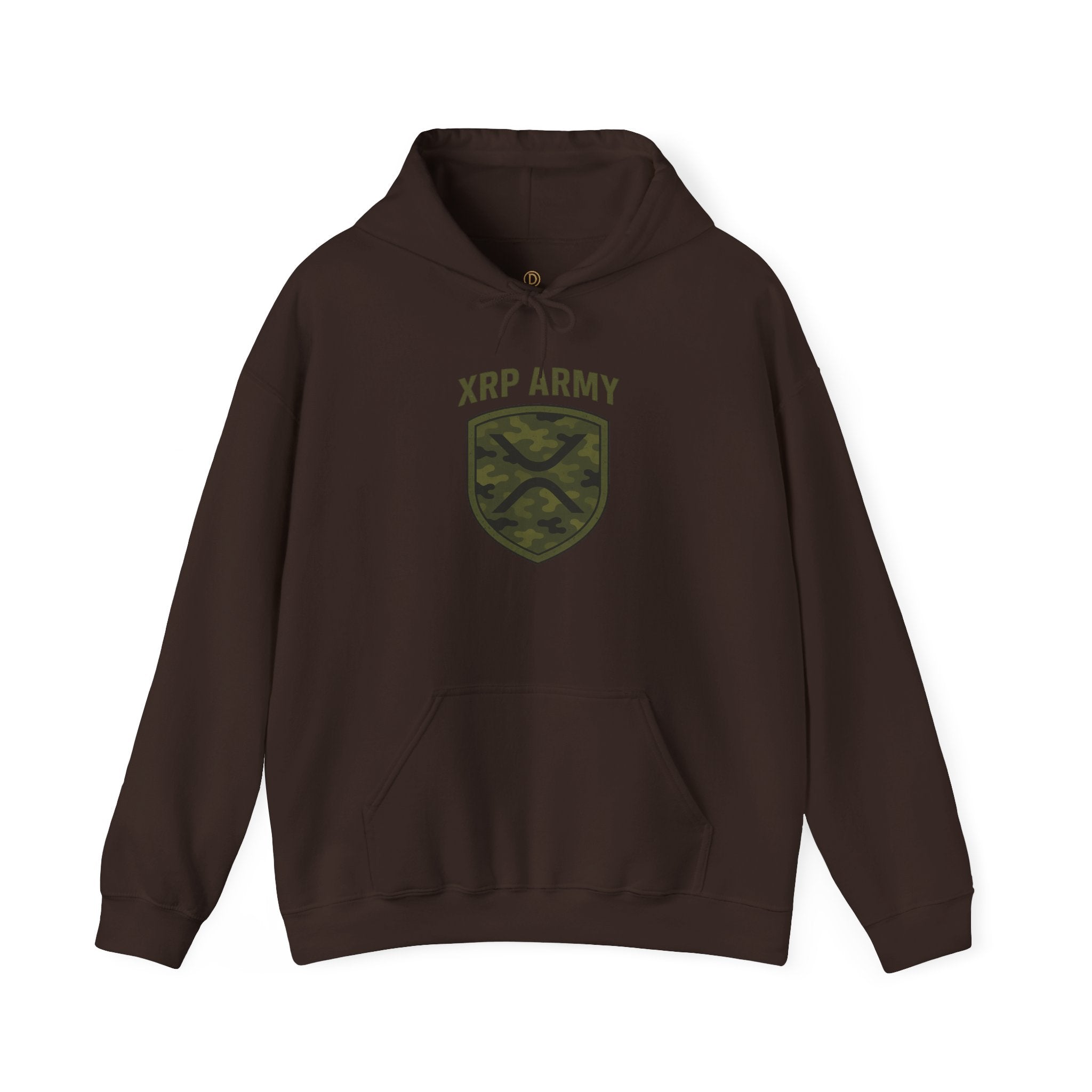 XRP Army Hoodie – Crypto Shield Camouflage Sweatshirt