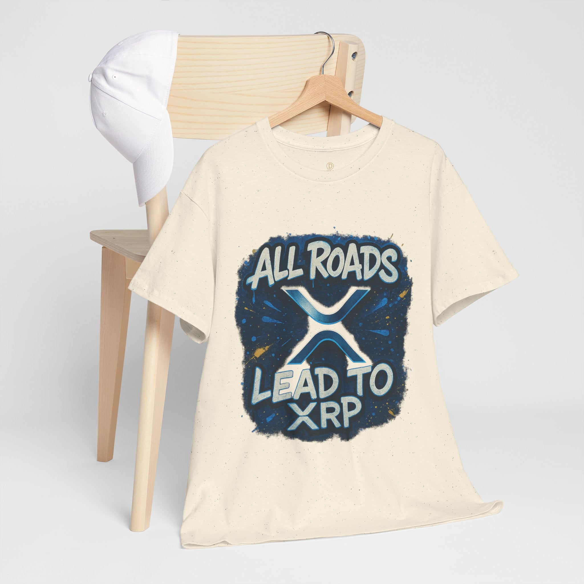 XRP Crypto T-Shirt — "All Roads Lead to XRP" Graphic Tee