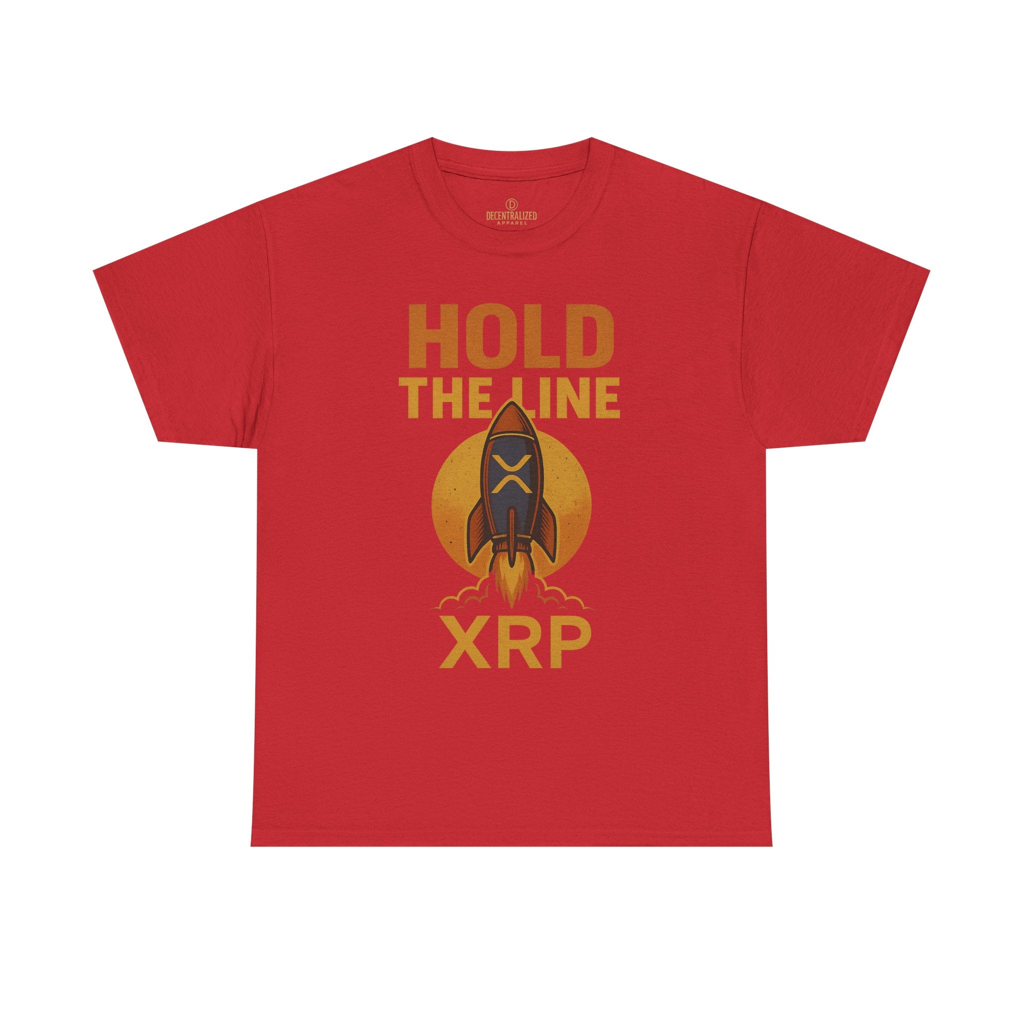 XRP Hold The Line Rocket Tee — Crypto Investor T‑Shirt