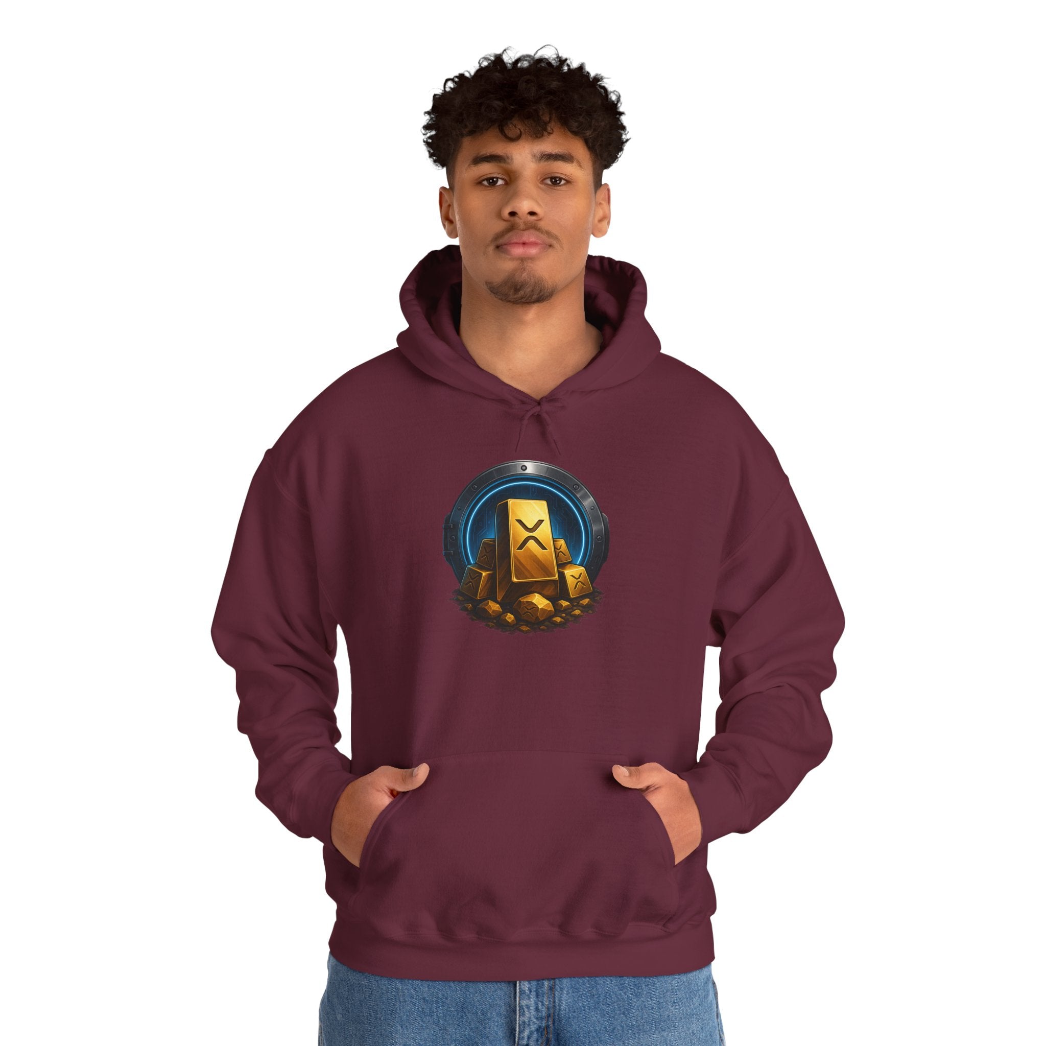 Gaming Treasure Hoodie — Gold Loot Chest Emblem
