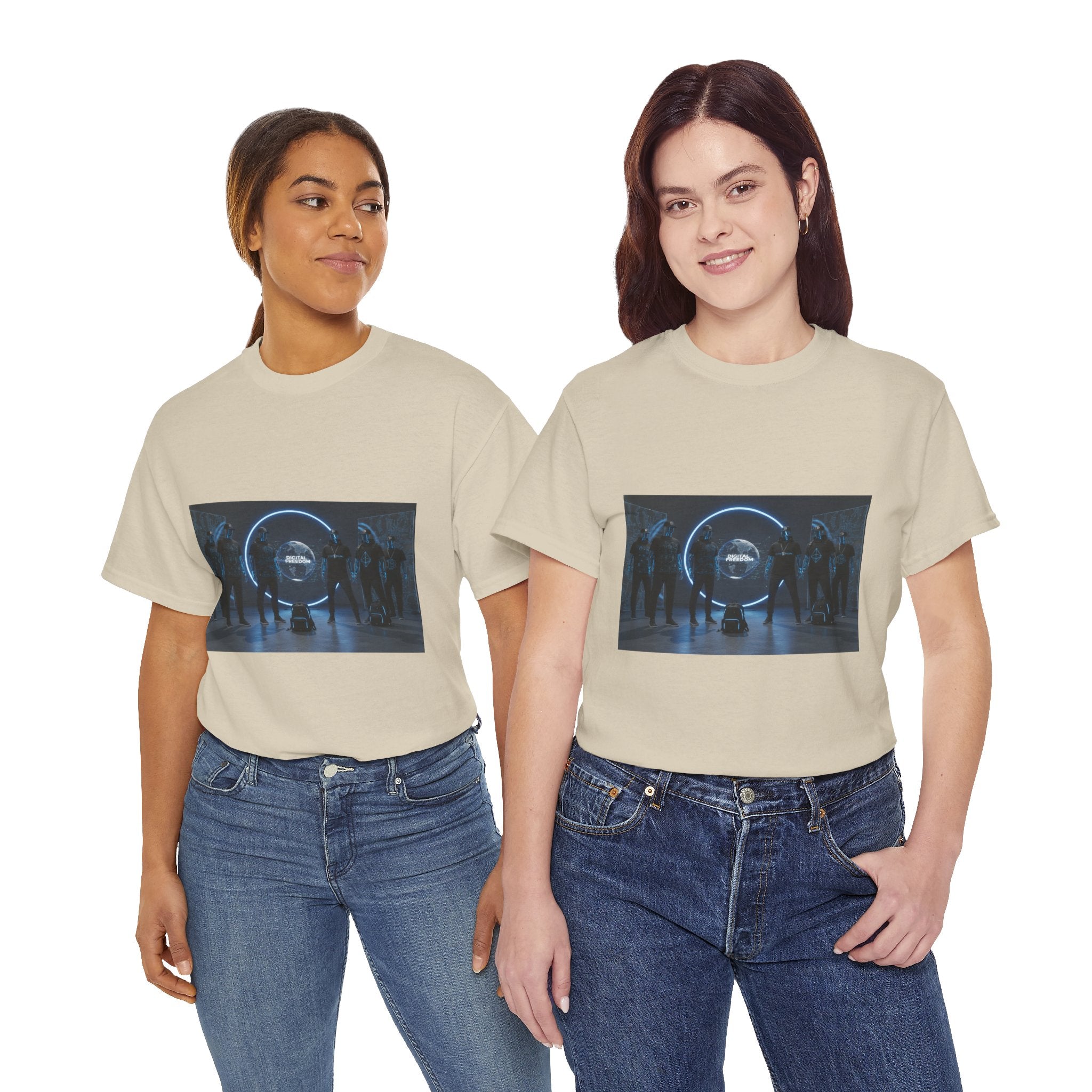 Sci‑Fi Portal Graphic Tee — Futuristic Neon Crew T-Shirt
