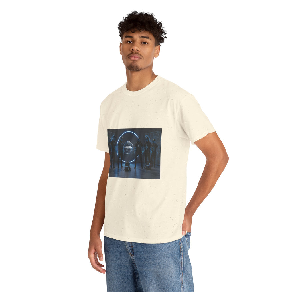 Sci‑Fi Portal Graphic Tee — Futuristic Neon Crew T-Shirt