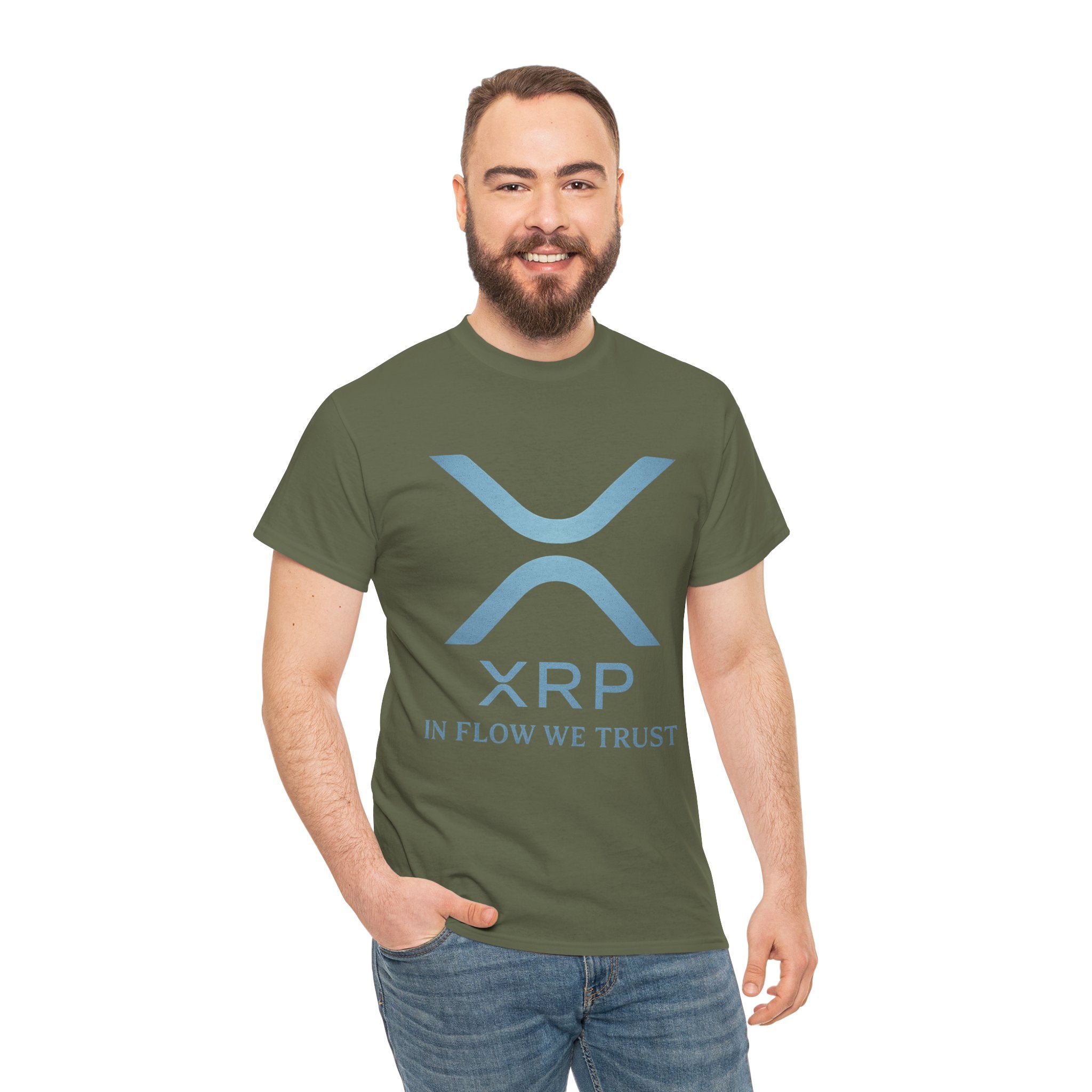 XRP Crypto Tee — "In Flow We Trust" Ripple Logo T-Shirt