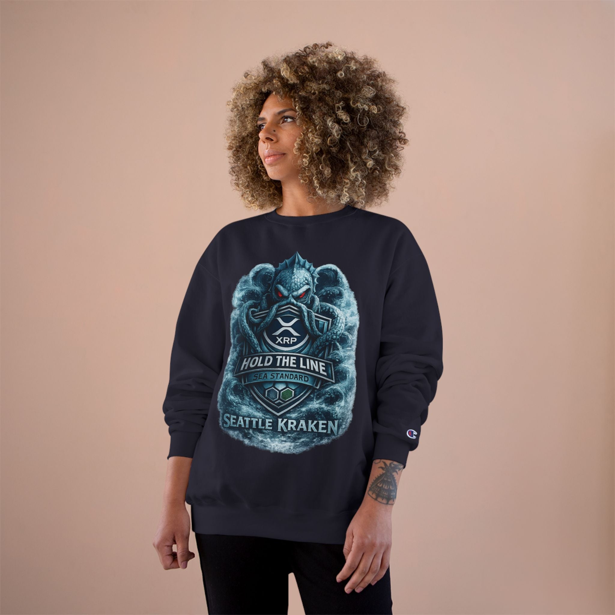 Seattle Kraken Sweatshirt — "Hold The Line" Nautical Graphic Crewneck